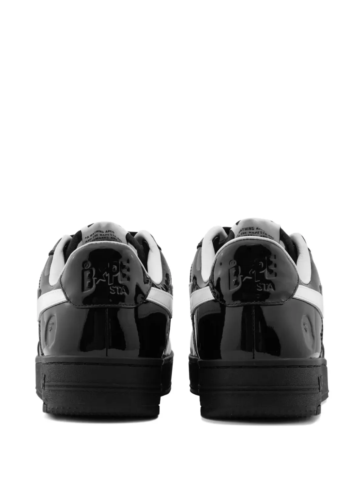 A BATHING APE® ロゴパッチ レースアップ スニーカー - ブラック - 画像3