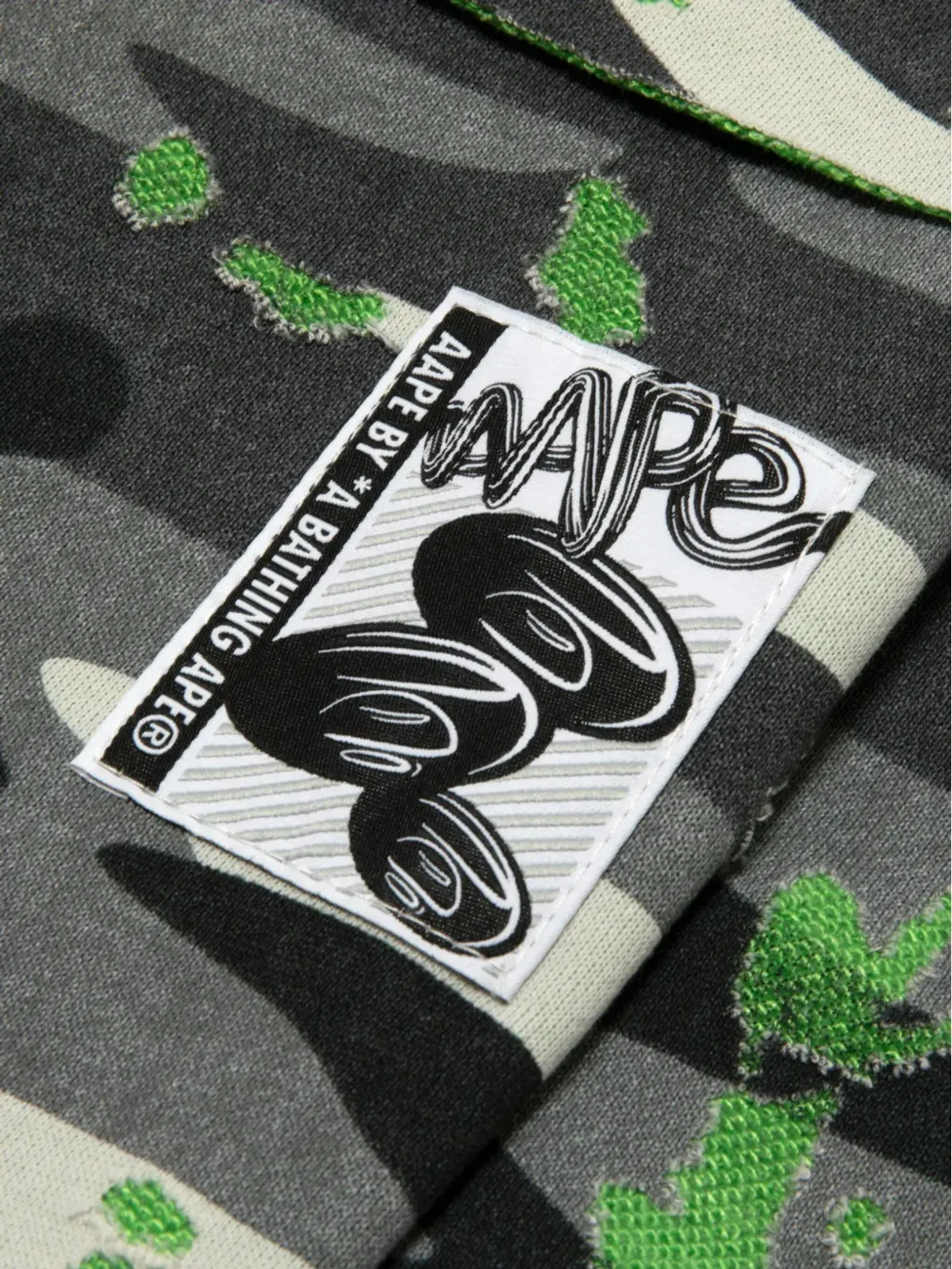 AAPE BY *A BATHING APE® カモフラージュ柄パンツ - ブラック - 画像5