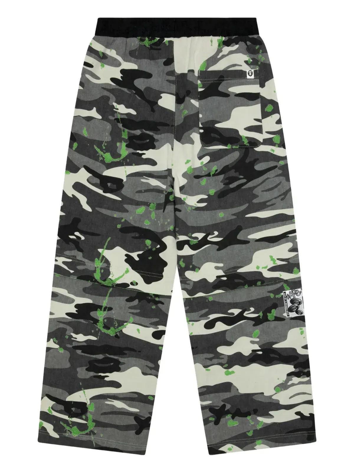 AAPE BY *A BATHING APE® カモフラージュ柄パンツ - ブラック - 画像2