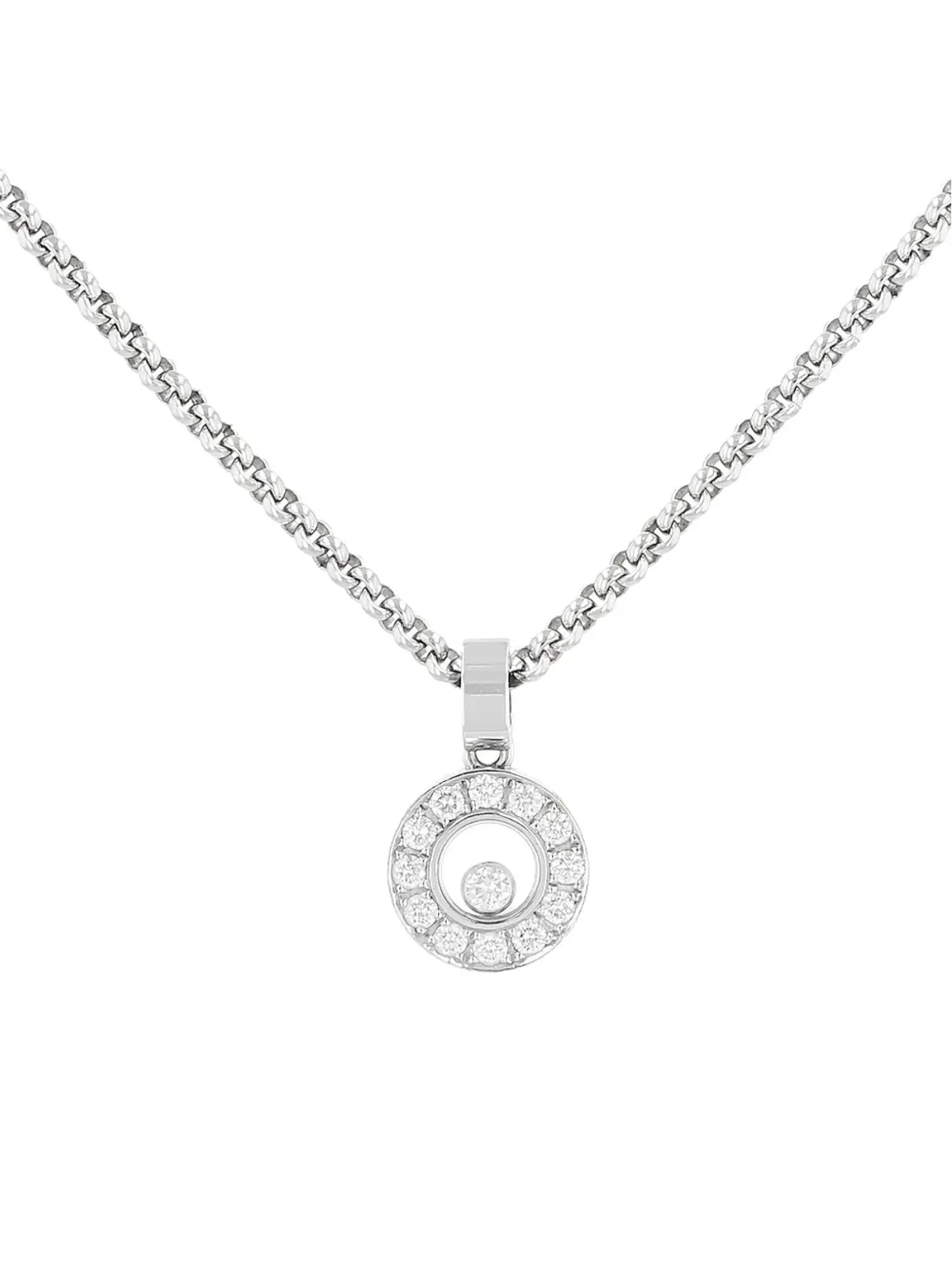 Chopard Pre-Owned ホワイトゴールド ダイヤモンド ネックレス - 画像3