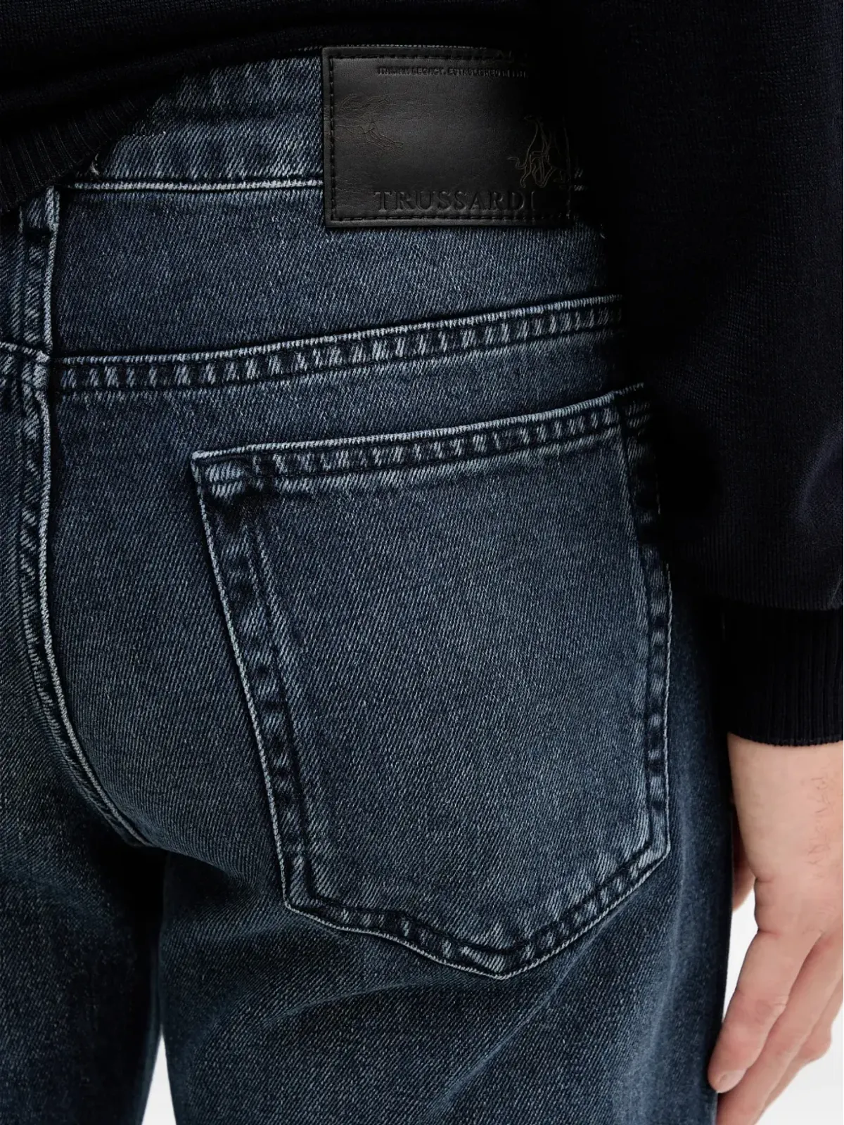 Trussardi デニムパッチジーンズ - 画像4