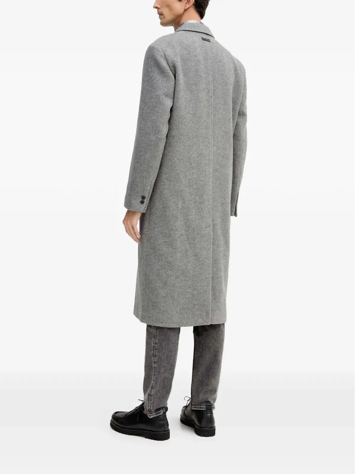 Trussardi ヘリンボーン柄コート - 画像3