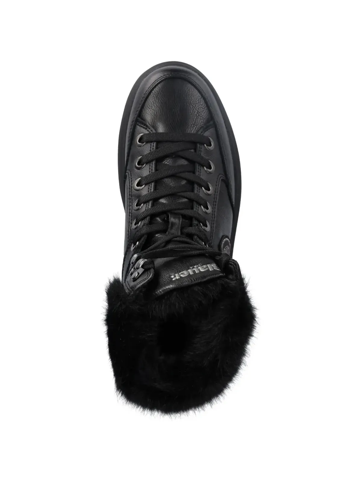 Blauer Emery01 フェイクファー レースアップ ブーツ - ブラック - 画像3