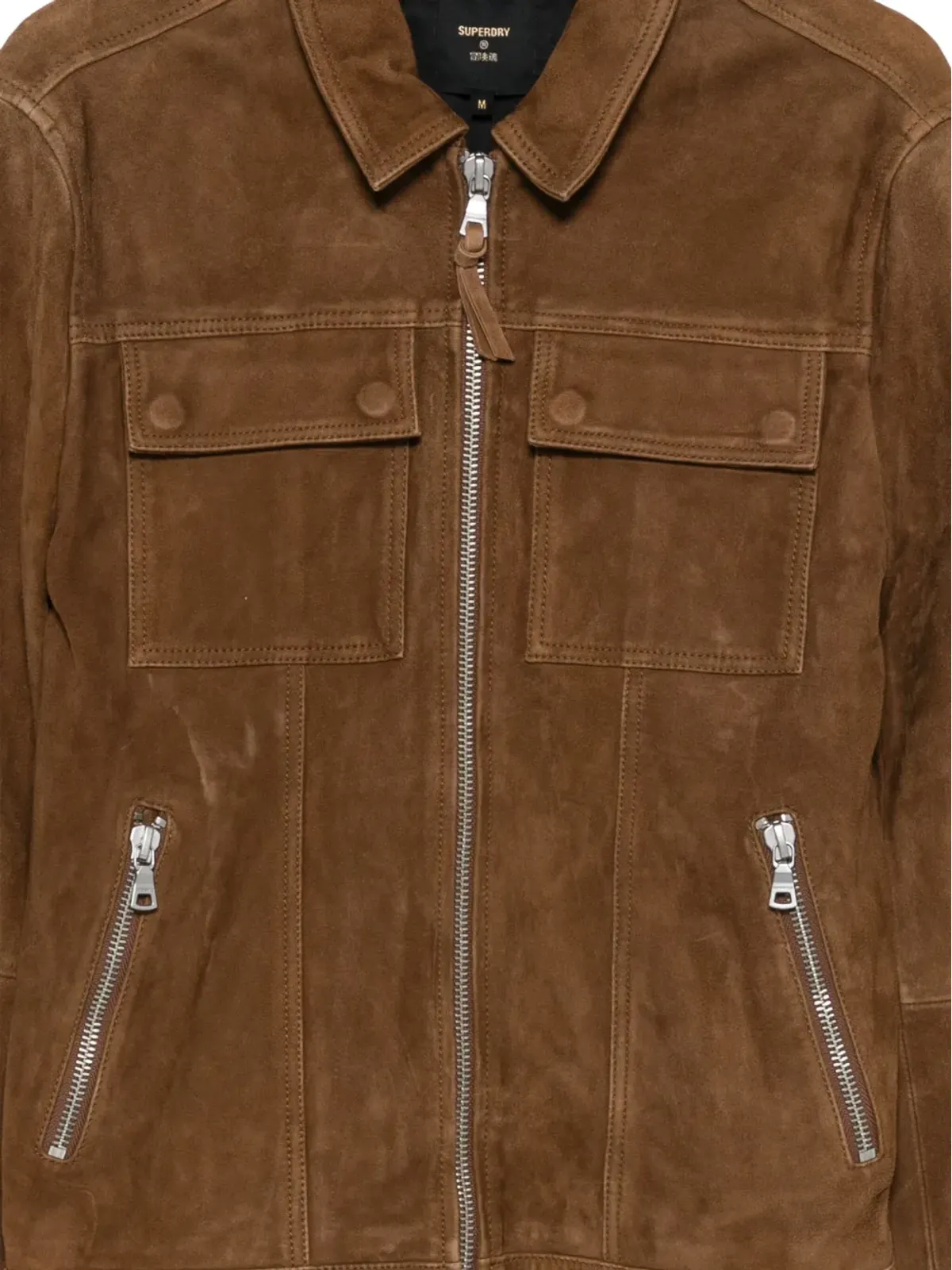 Superdry ジップアップ レザー ジャケット - 画像3