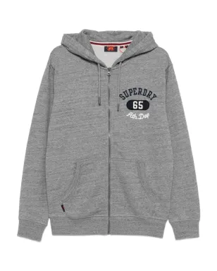 Superdry ロゴ刺繍ジップアップフーディー - グレー - サムネイル1