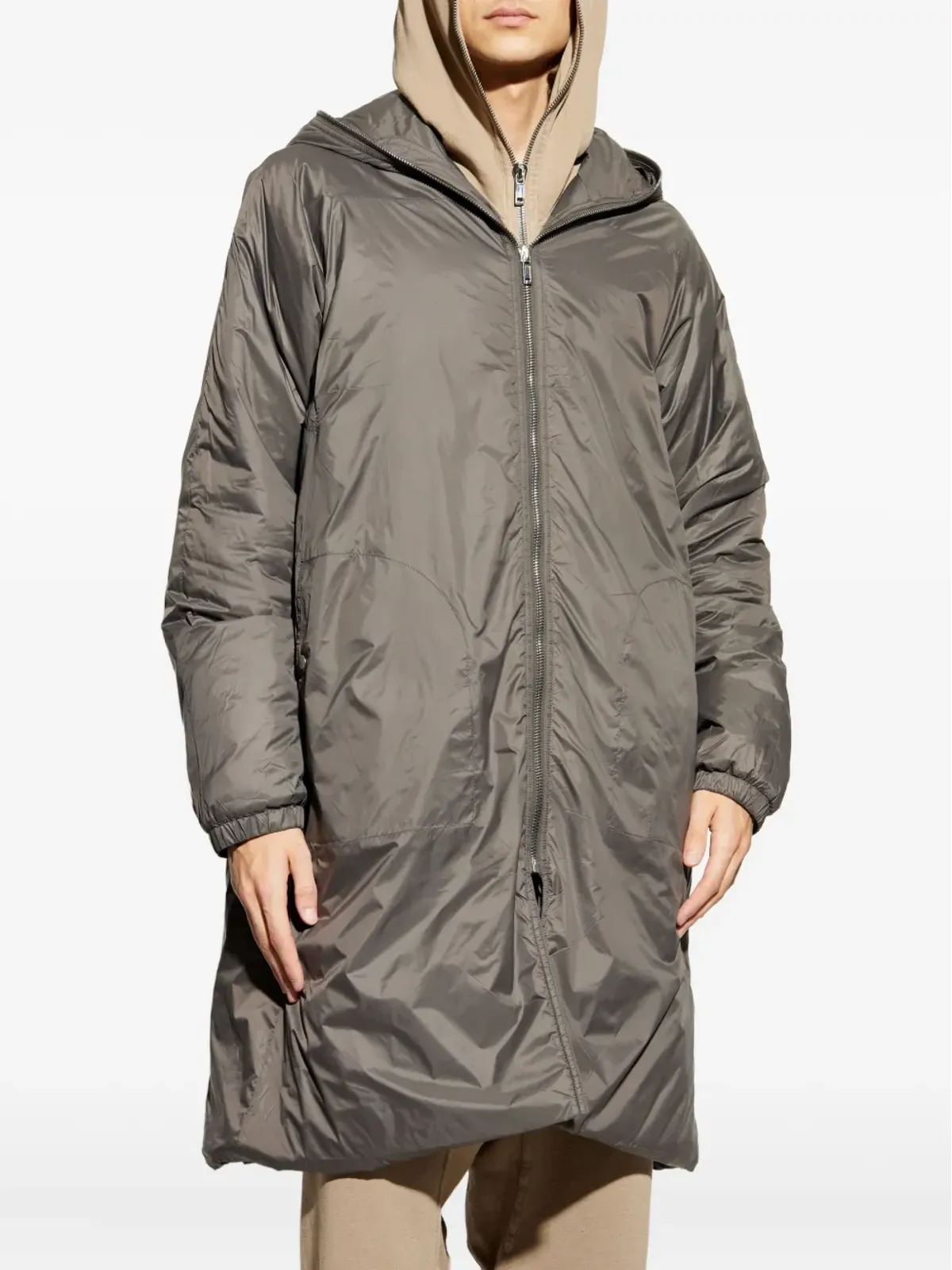 Rick Owens DRKSHDW フード付きジップコート - 画像3