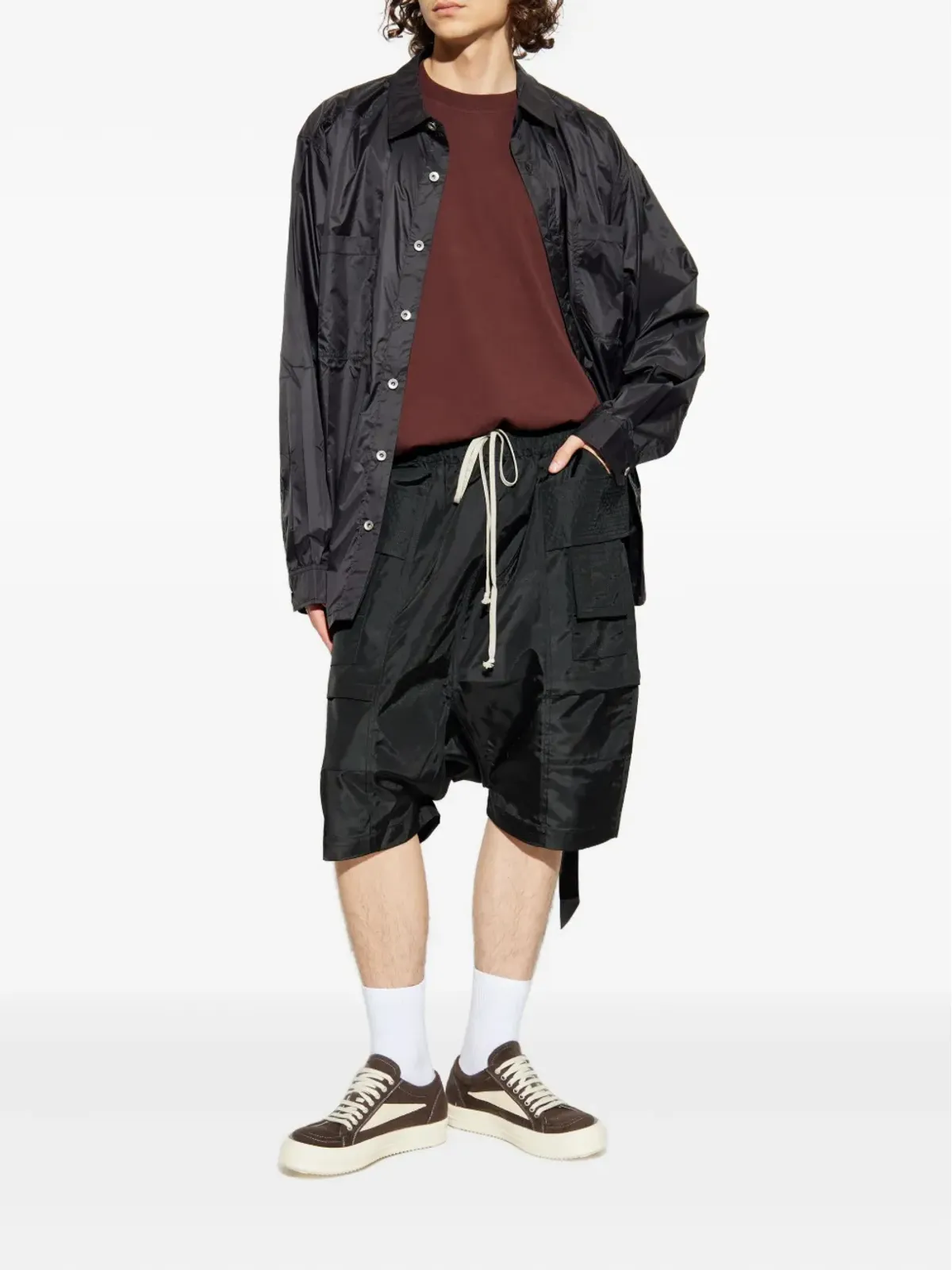 Rick Owens DRKSHDW ボタン付きポケットオーバーシャツ - 画像2