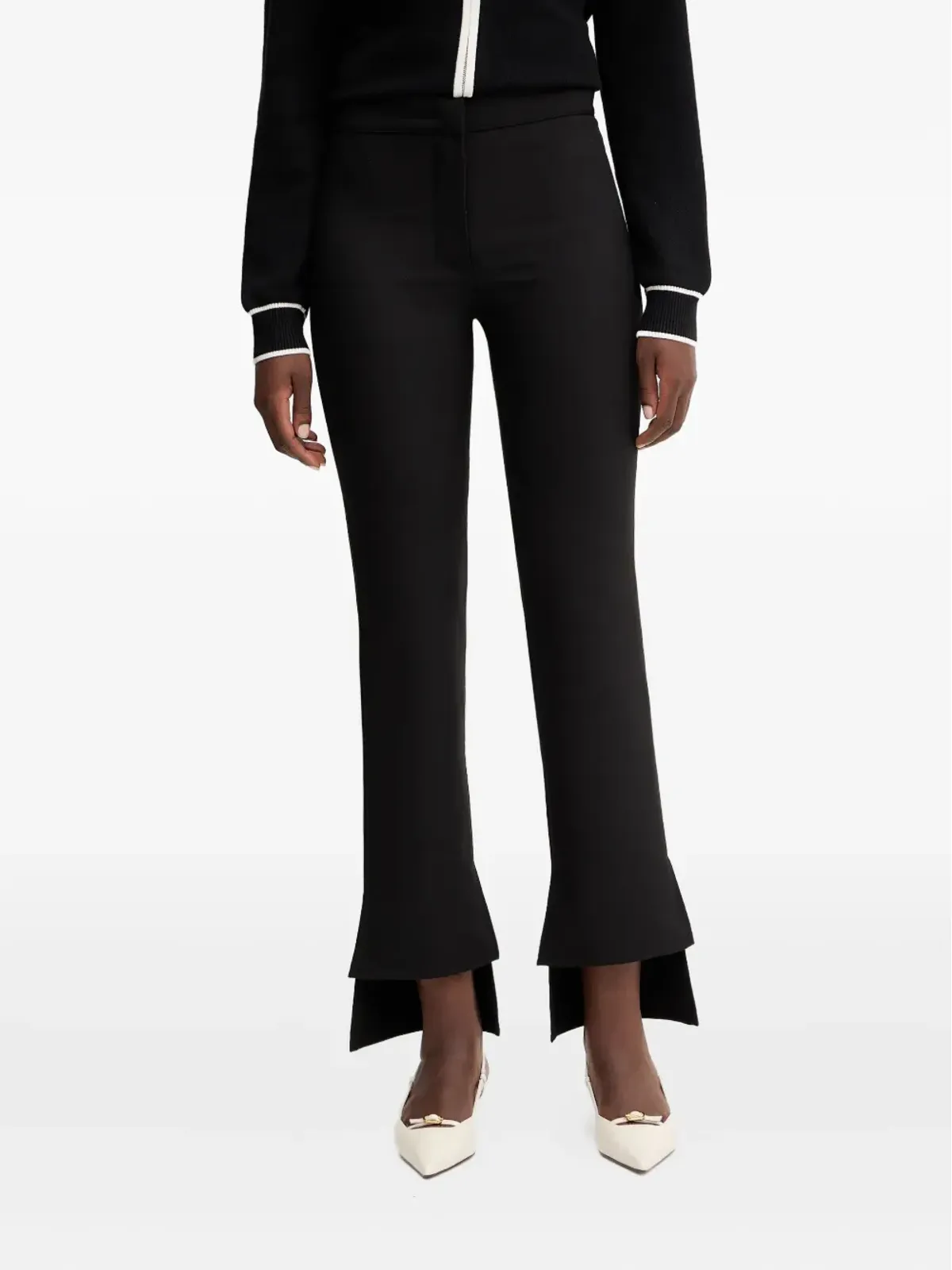 SIMONA CORSELLINI カットアウト・スプリットヘムパンツ - 画像1