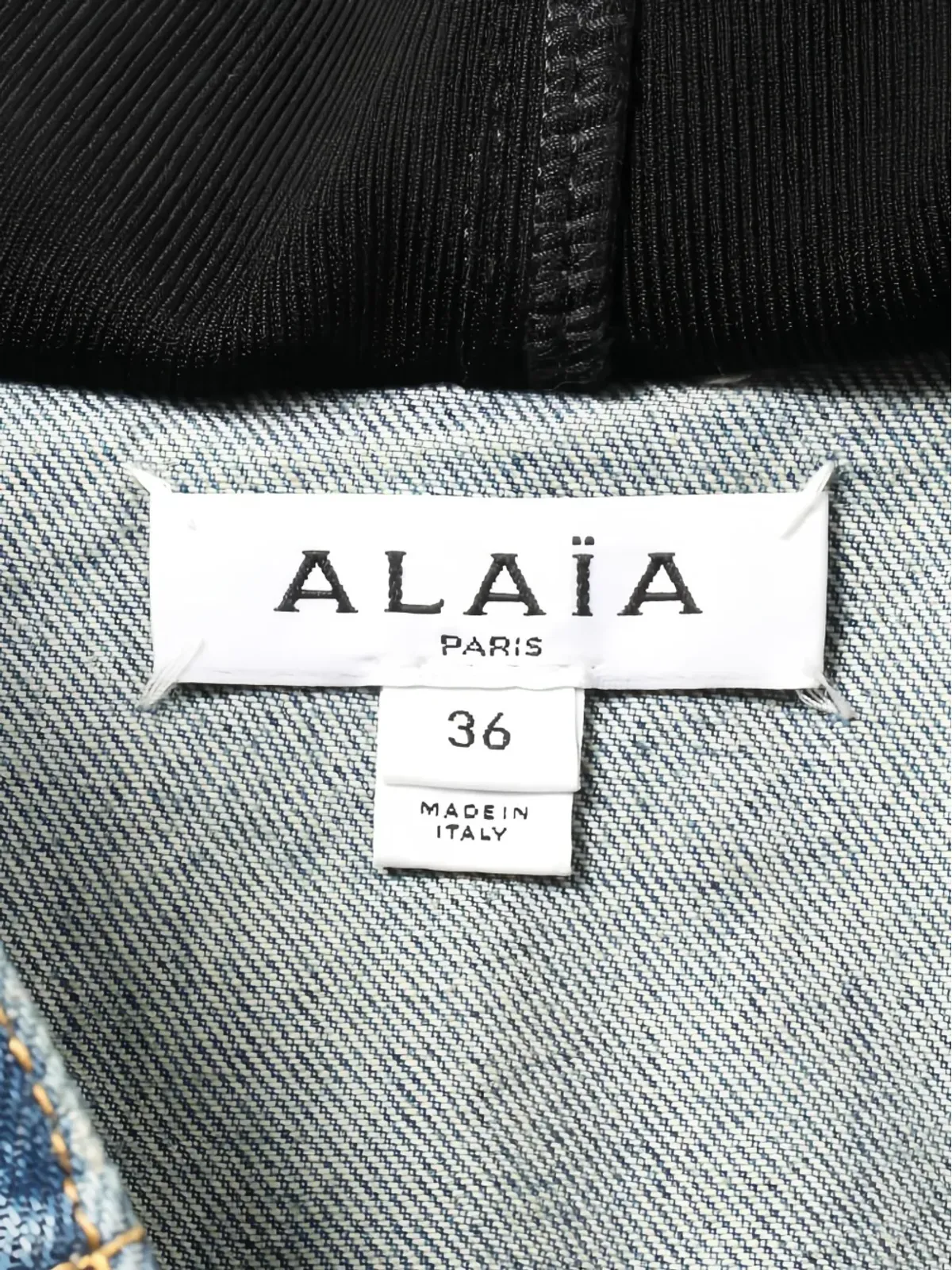 Alaïa Pre-Owned デニムフード付きジャケット - 画像3