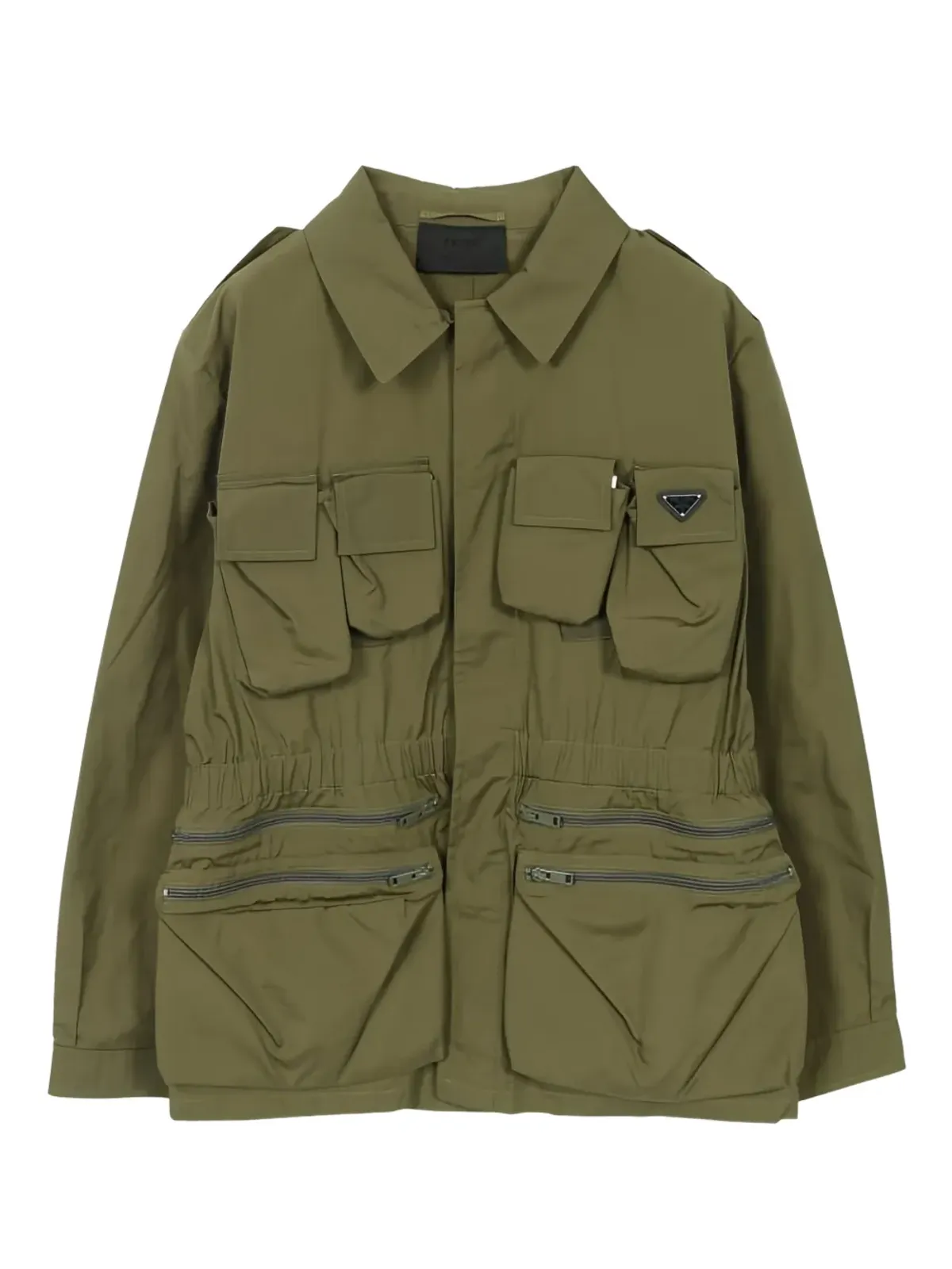 Prada Pre-Owned トライアングルロゴプレート付き サファリジャケット グリーン - 画像1
