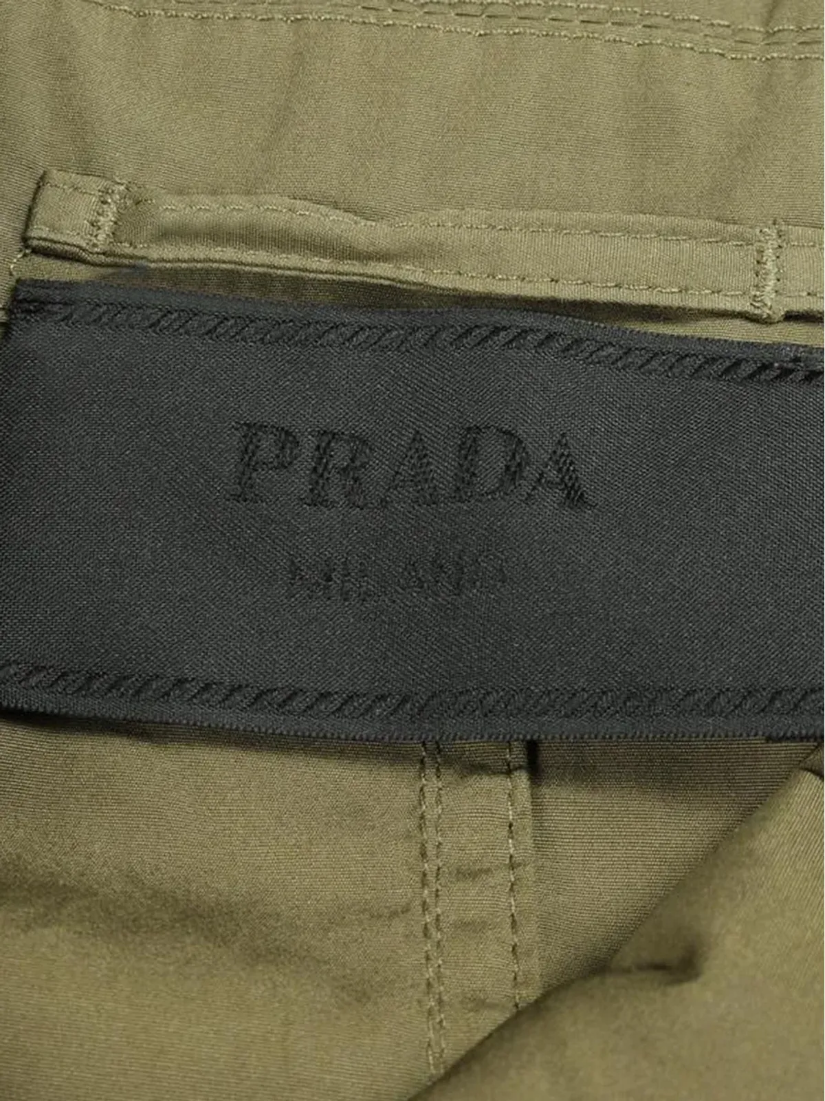 Prada Pre-Owned トライアングルロゴプレート付き サファリジャケット グリーン - 画像4