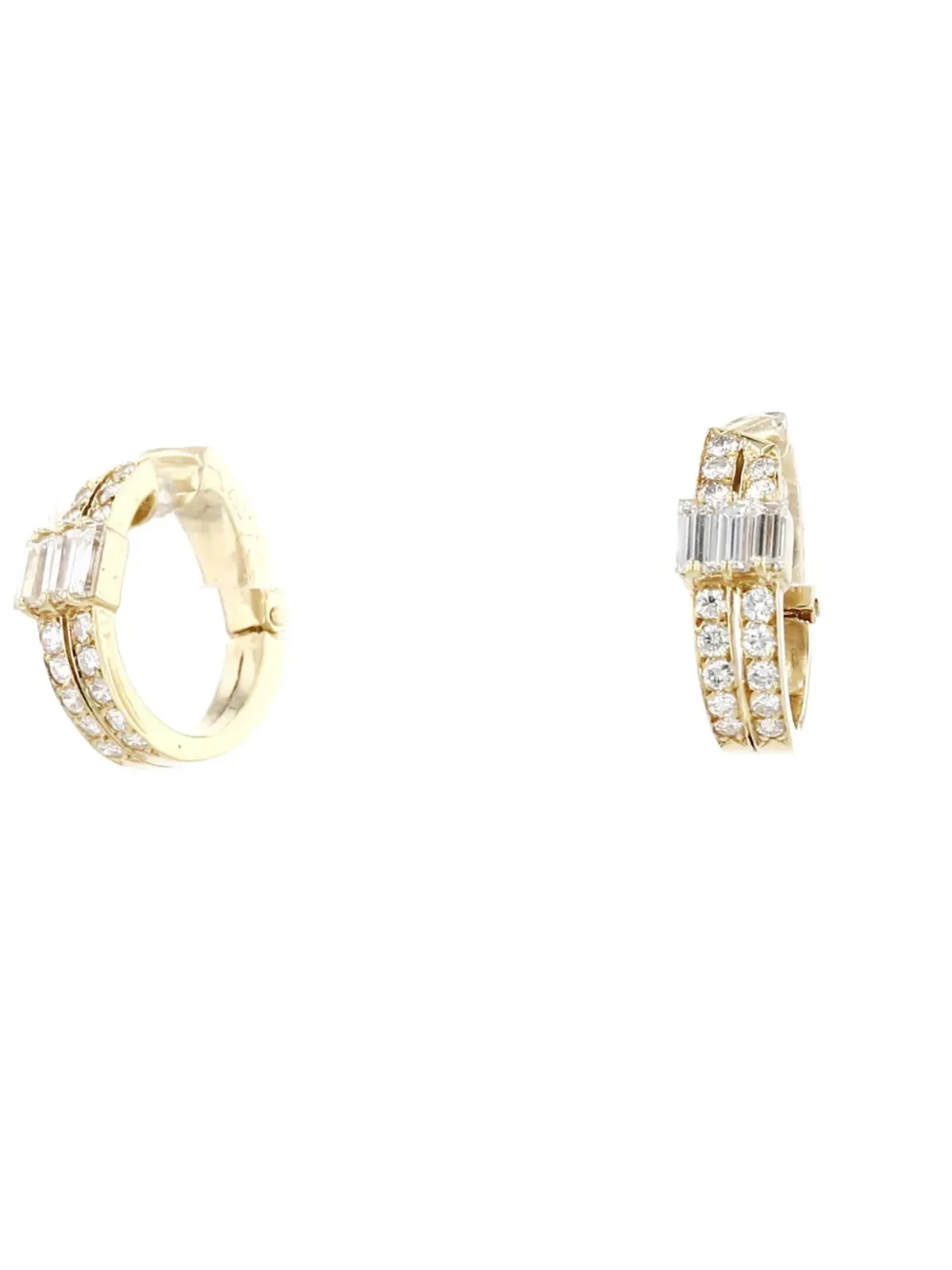 Van Cleef & Arpels Pre-Owned 1990年代 イエローゴールド ダイヤモンド イヤリング - 画像5