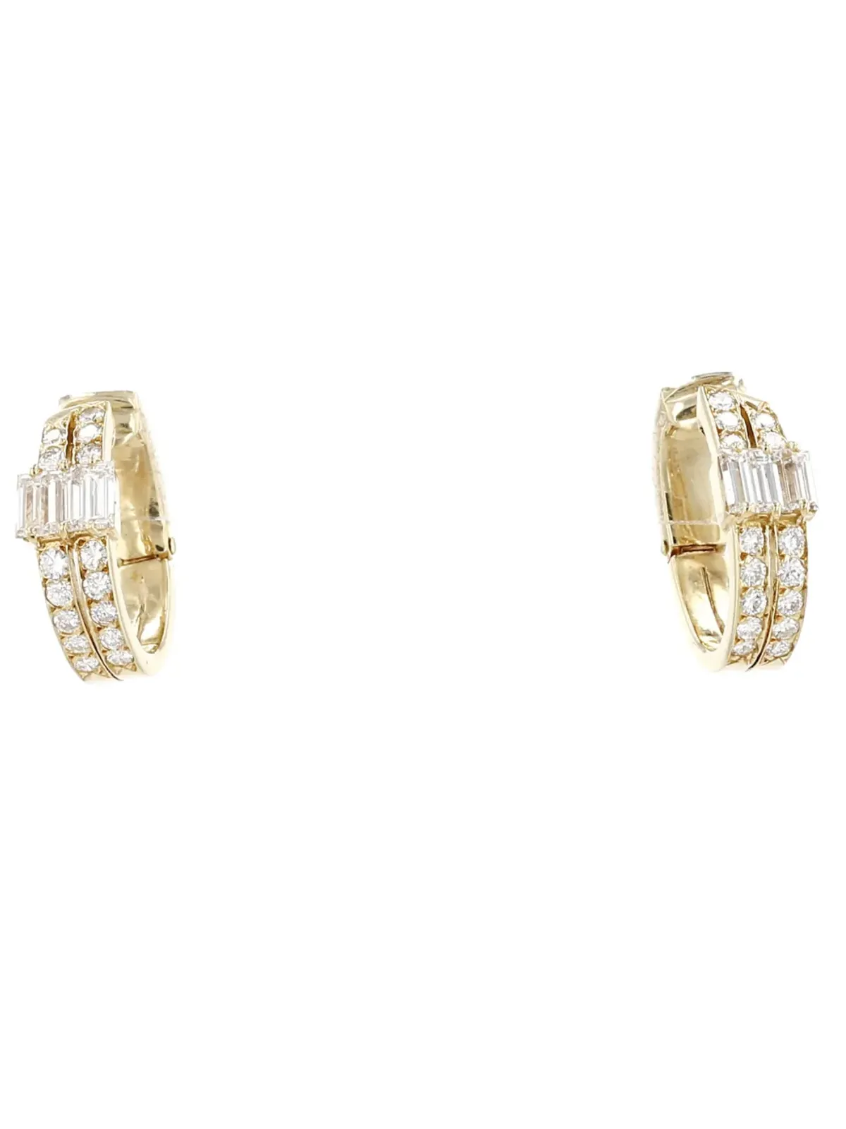 Van Cleef & Arpels Pre-Owned 1990年代 イエローゴールド ダイヤモンド イヤリング - 画像3