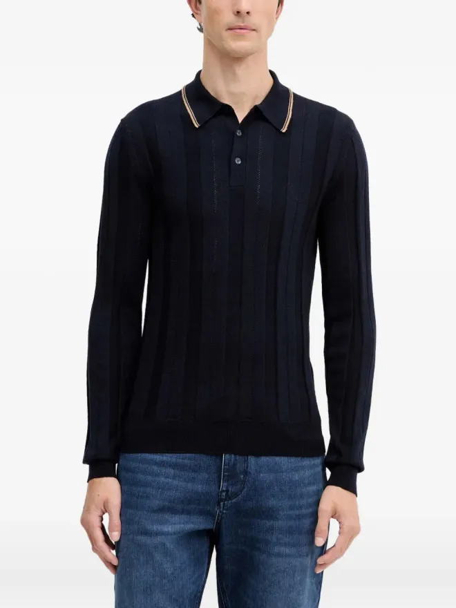 Trussardi Trussardi ボーダー柄ニットポロシャツの商品画像