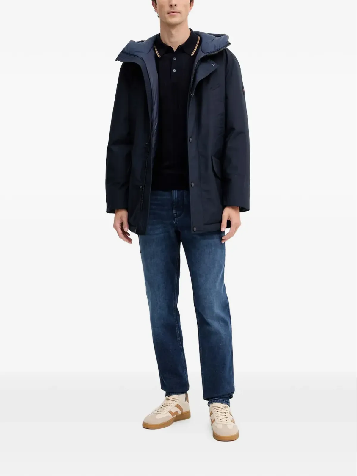 Trussardi ボーダー柄ニットポロシャツ - 画像2