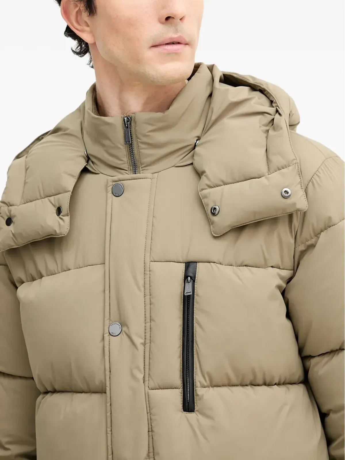 Trussardi フード付きダウンコート - 画像5