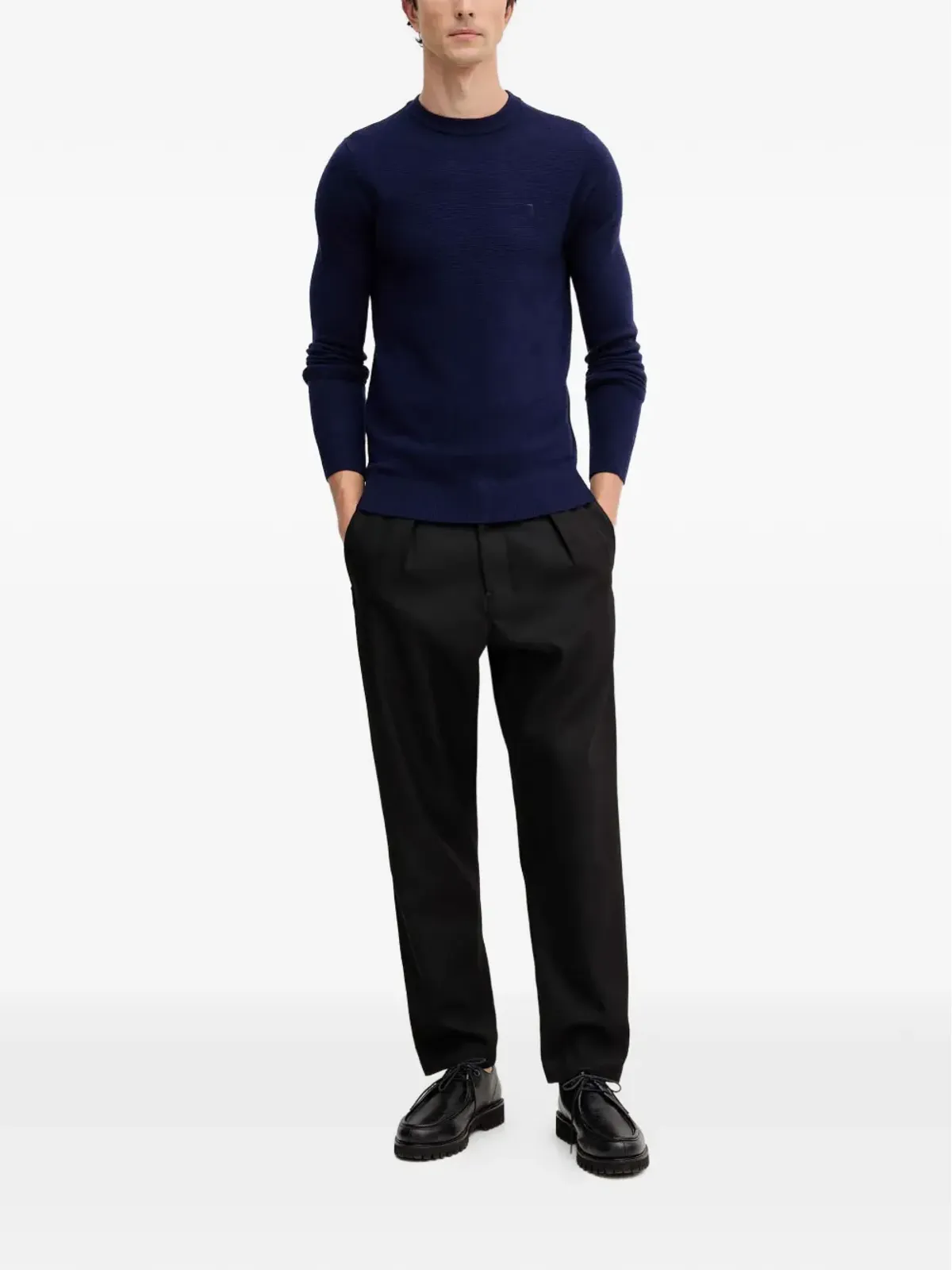 Trussardi テクスチャード ロゴ セーター - 画像2
