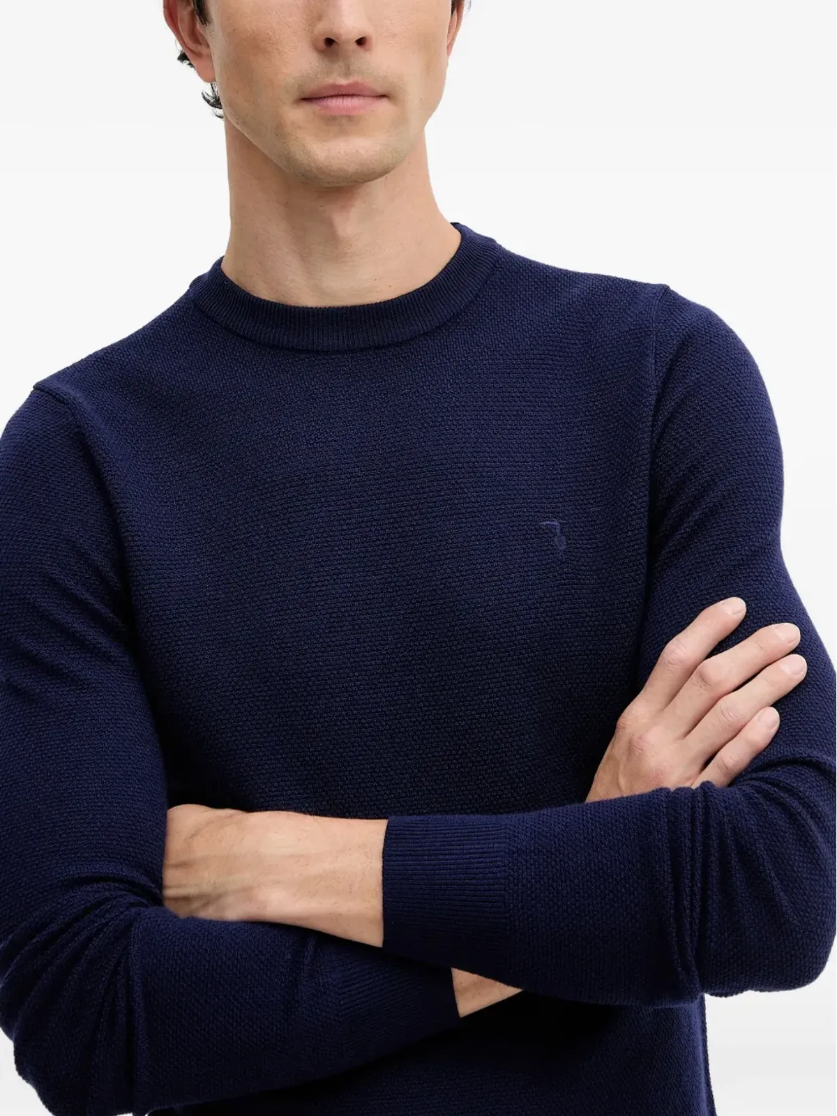 Trussardi テクスチャード ロゴ セーター - 画像4