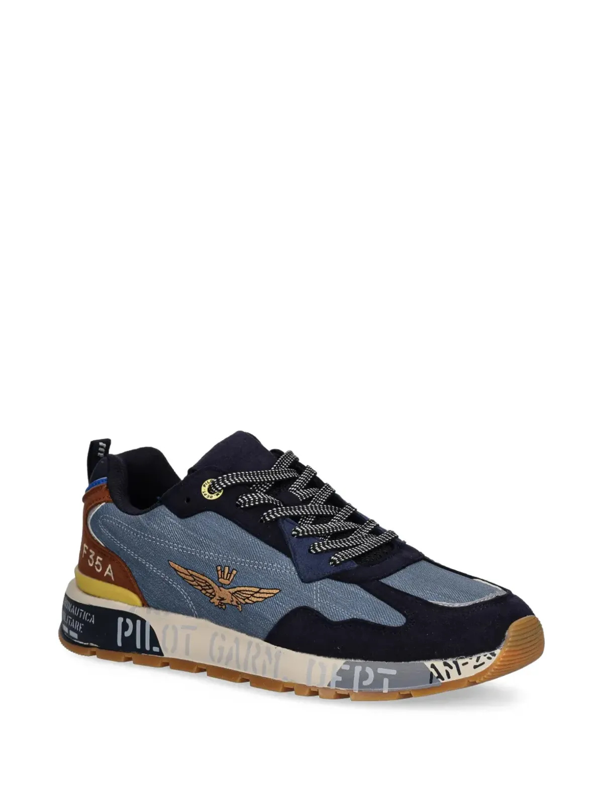 Aeronautica Militare ロゴモチーフスニーカー - 画像2
