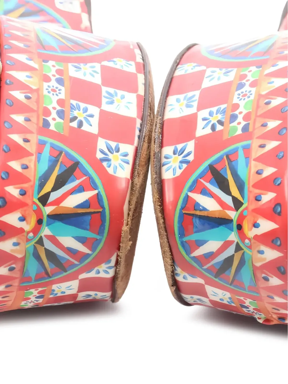 Dolce & Gabbana Pre-Owned 2000年代 プラットフォームプリントサンダル - 画像3