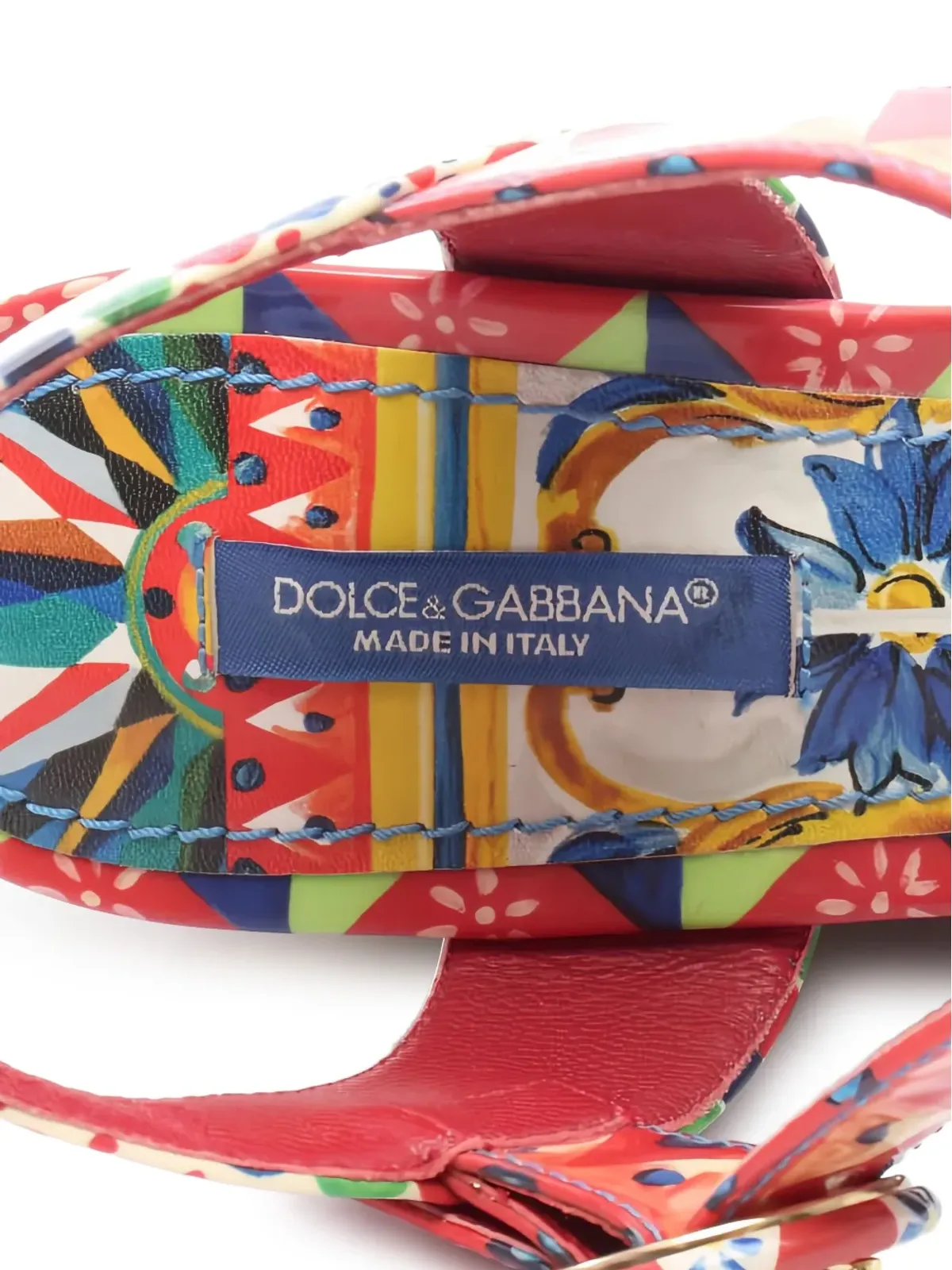 Dolce & Gabbana Pre-Owned 2000年代 プラットフォームプリントサンダル - 画像4