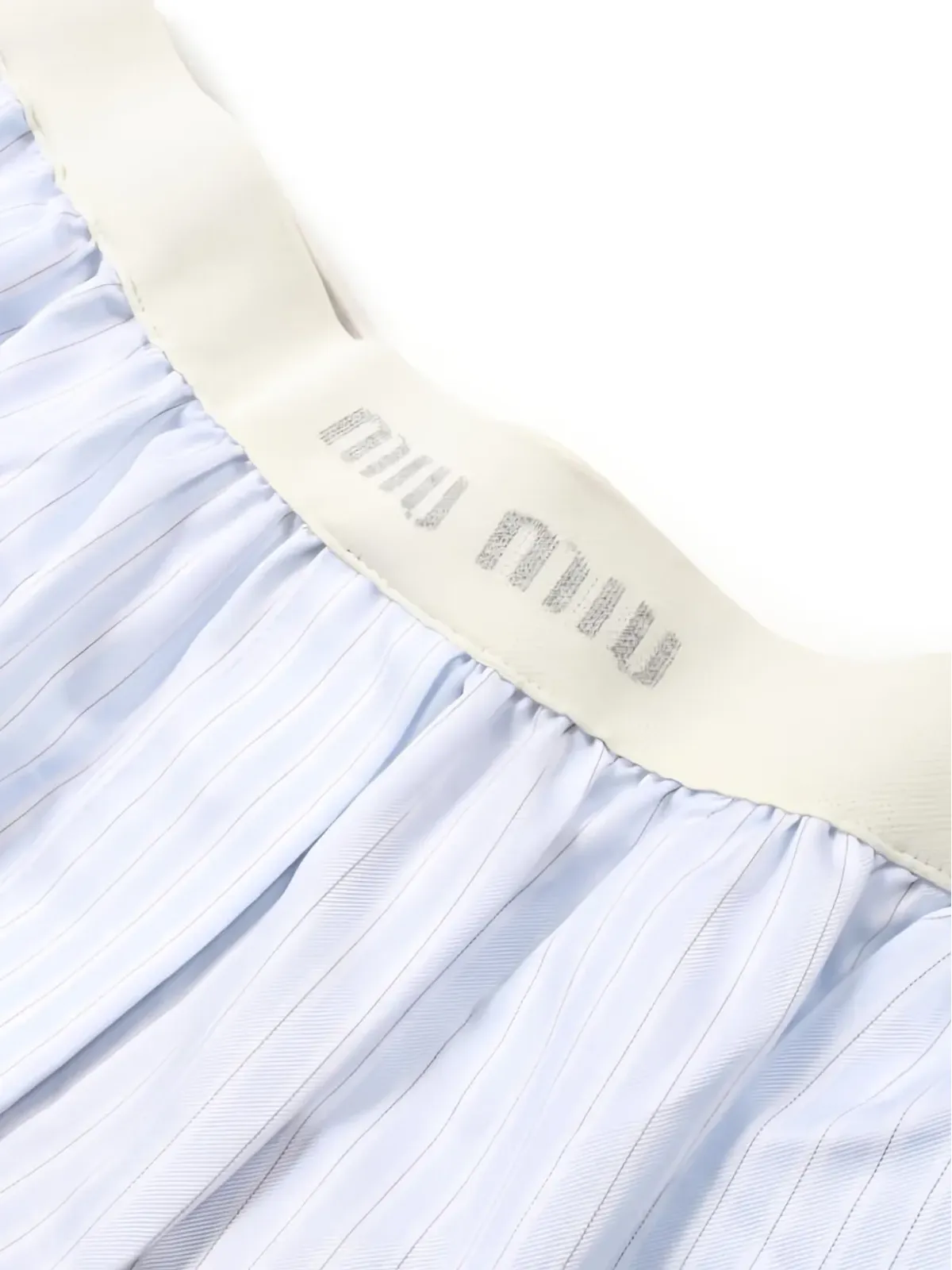 Miu Miu Pre-Owned ストライプショートパンツ ブルー - 画像4