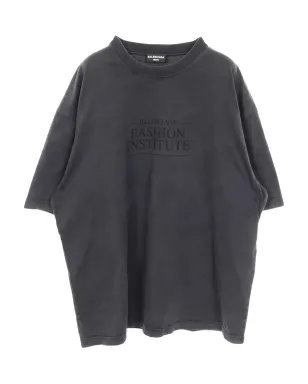 Balenciaga ビンテージ 2000s Fashion Institute クルーネック Tシャツ - グレー - サムネイル1