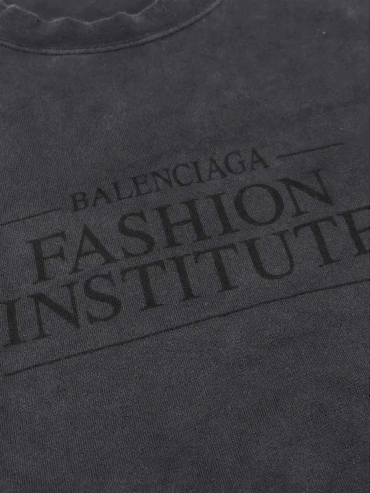 Balenciaga ビンテージ 2000s Fashion Institute クルーネック Tシャツ - グレー - 画像3