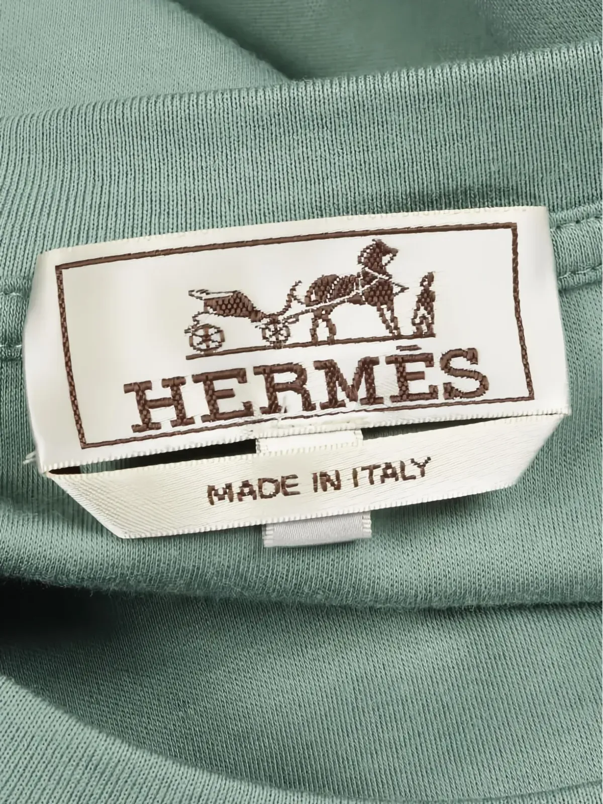 Hermès Pre-Owned 2010年代 レザーパッチ付きコットンTシャツ - 画像3