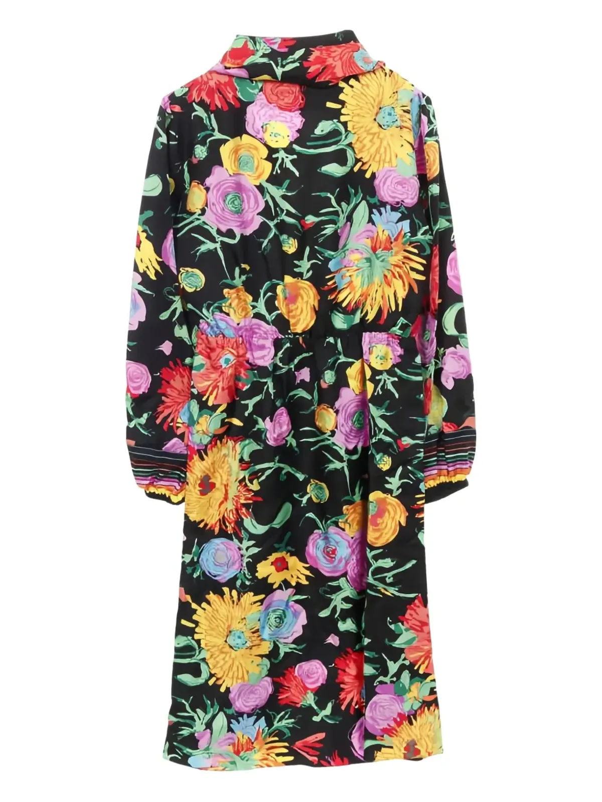 Gucci Pre-Owned x Ken Scott floral silk dress - Black - 画像2