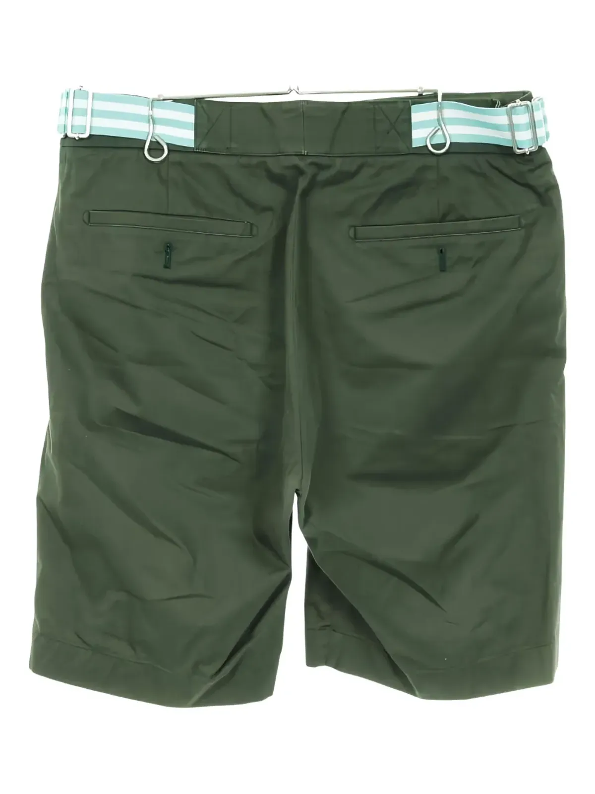 Hermès Pre-Owned 2000s striped-waistband shorts - Green - 画像2