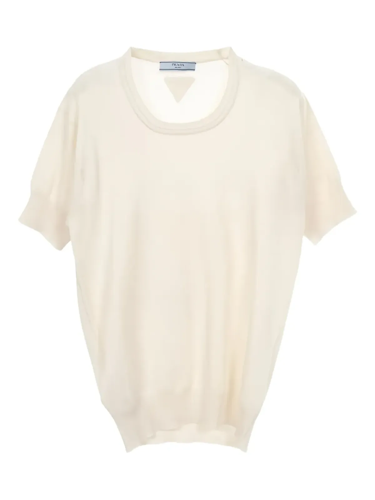 Prada Pre-Owned 2010s クルーネック半袖セーター - White - 画像1