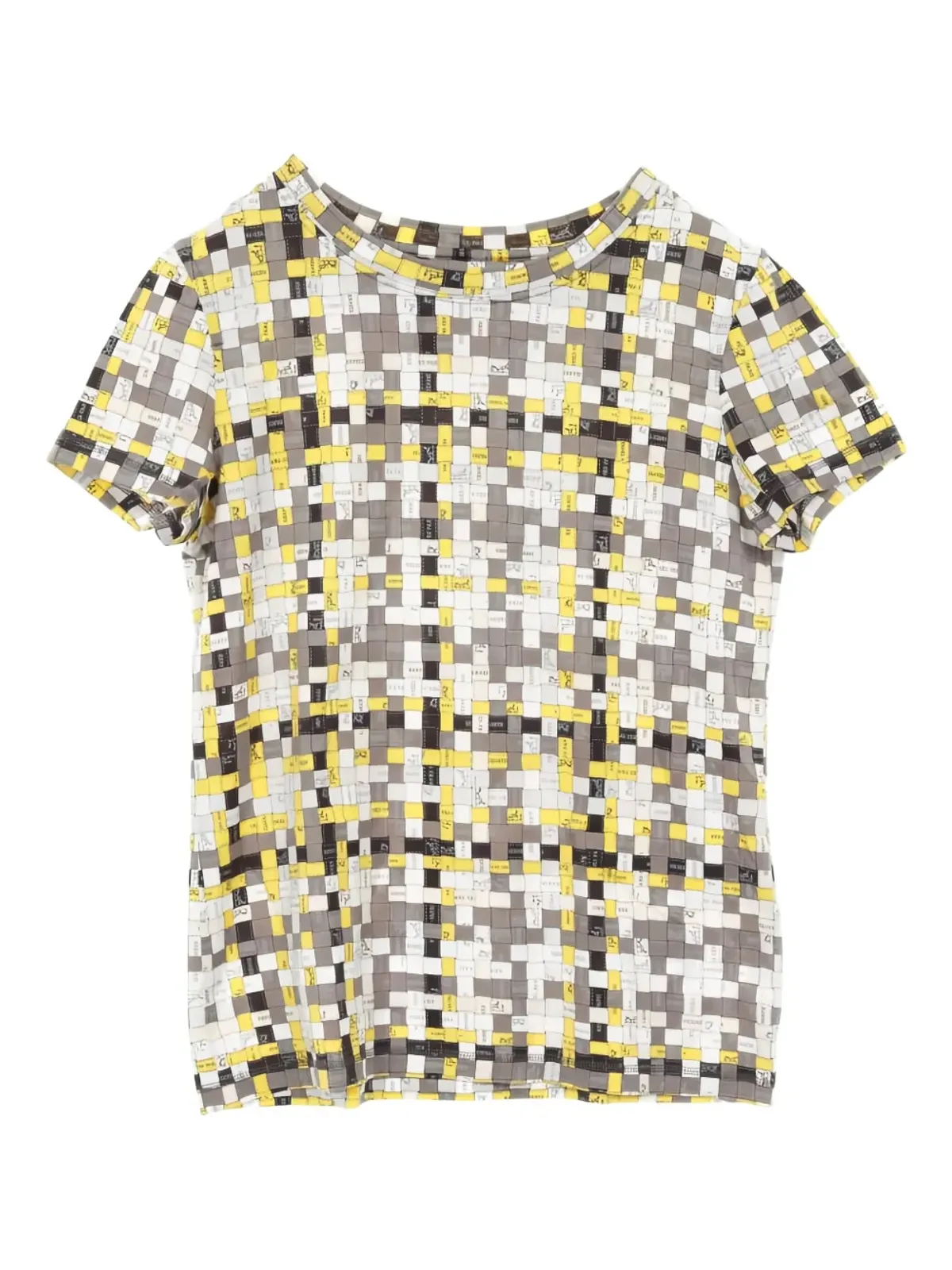 Hermès Pre-Owned ボルデュックチェックTシャツ - 画像1