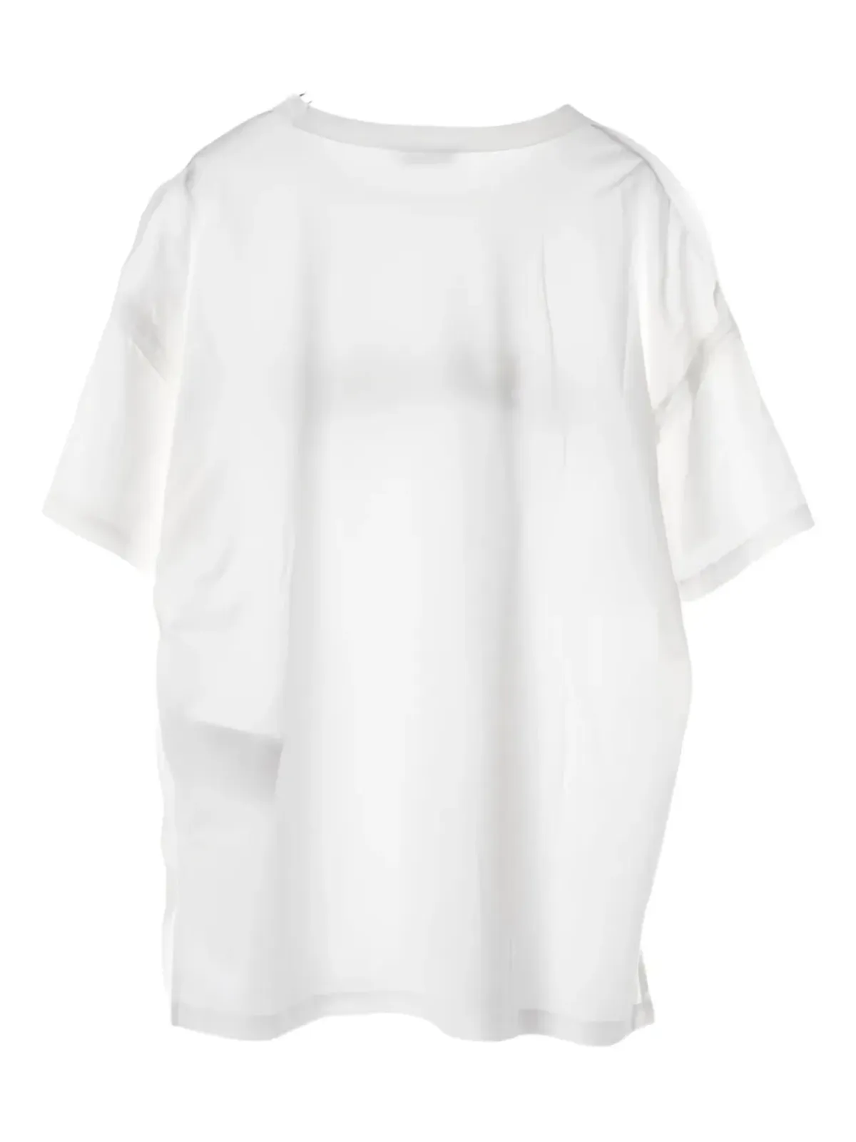 Jil Sander Pre-Owned 2010 ロゴプリント カットオフ Tシャツ（ホワイト） - 画像2