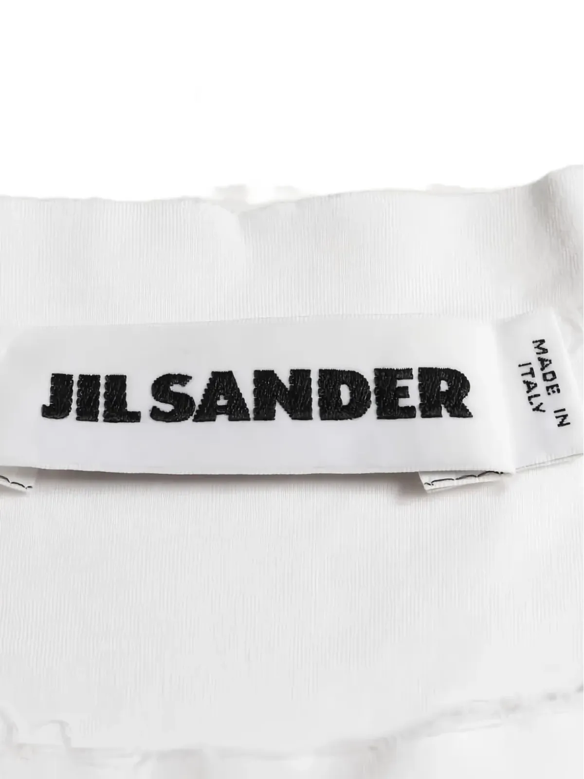Jil Sander Pre-Owned 2010 ロゴプリント カットオフ Tシャツ（ホワイト） - 画像3