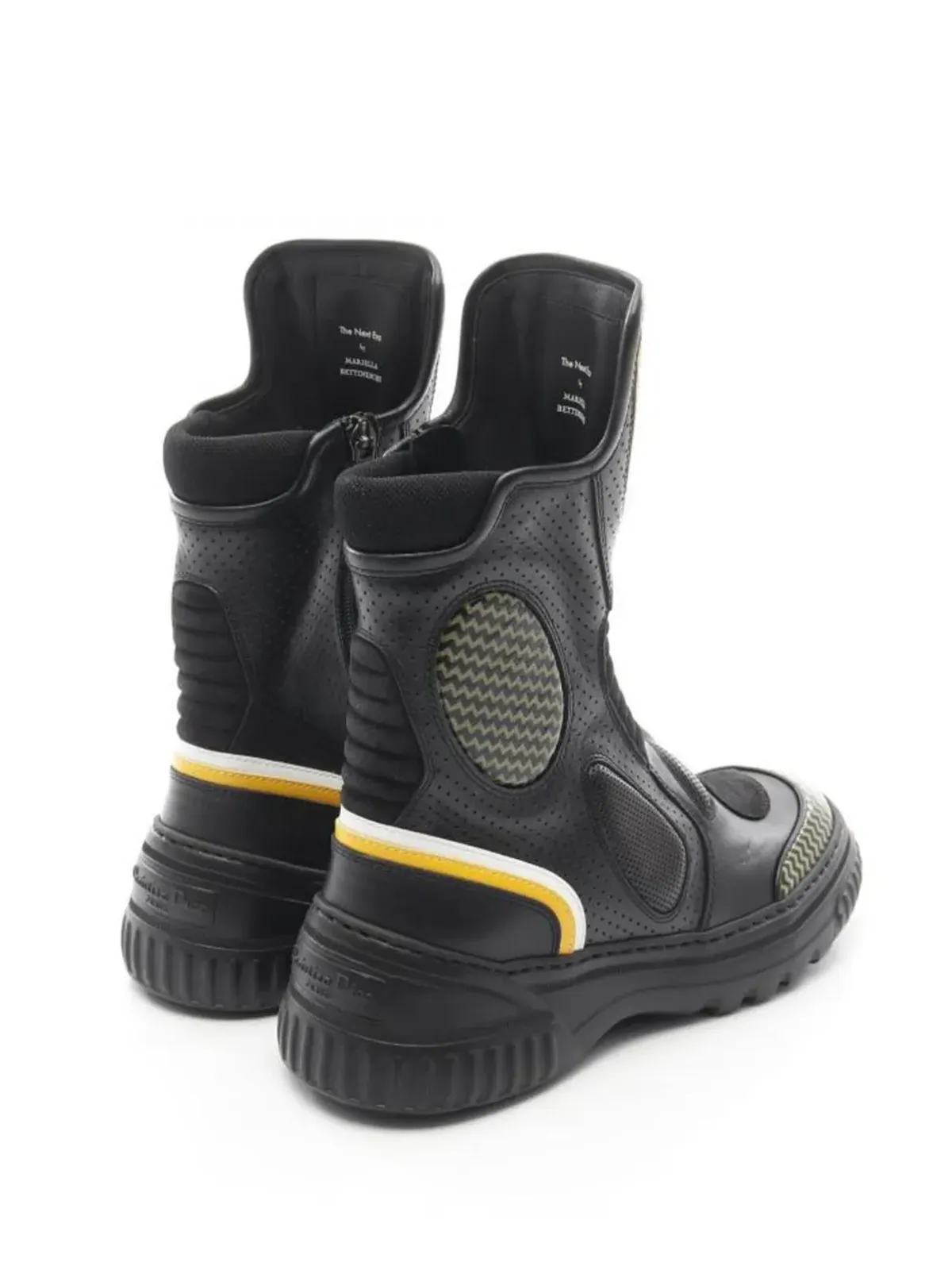 Christian Dior Pre-Owned 2010s パンチングパネルブーツ - ブラック - 画像2