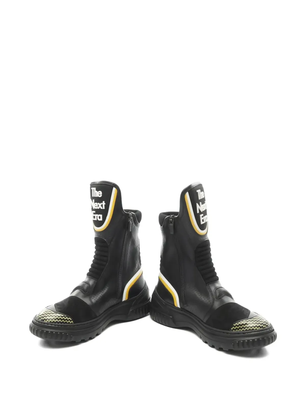 Christian Dior Pre-Owned 2010s パンチングパネルブーツ - ブラック - 画像3