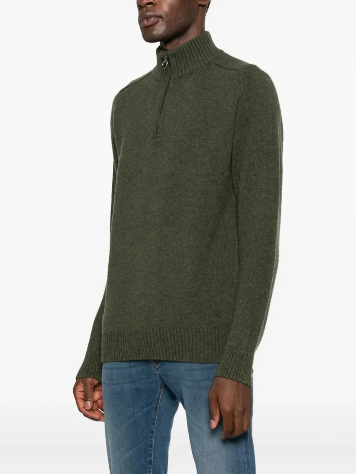 Barbour ハーフジップ ウールセーター - 画像3