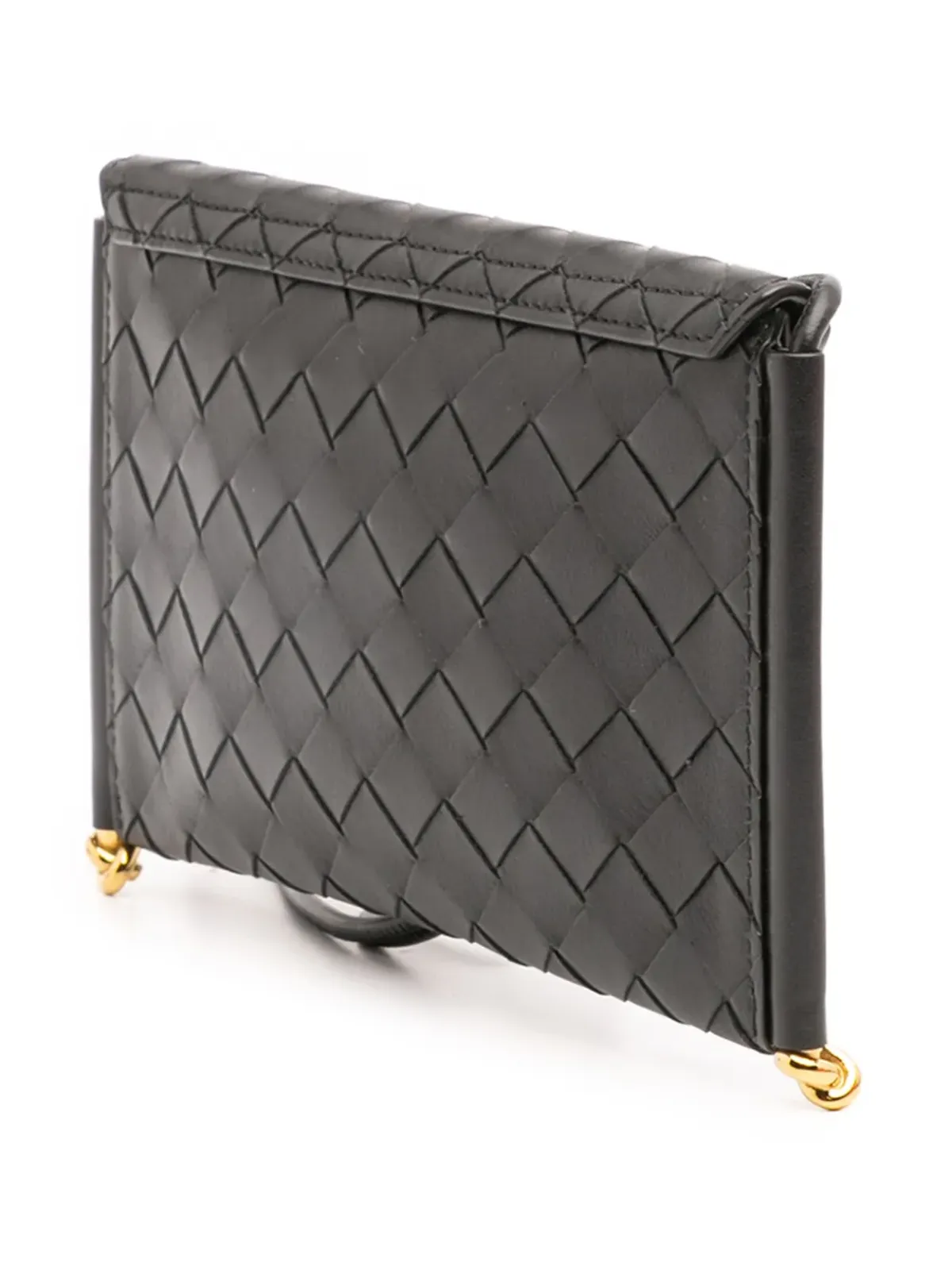Bottega Veneta ビンテージ カーフスキン イントレッチァート ソルスティス スマホポーチ付きクロスボディバッグ - 画像3