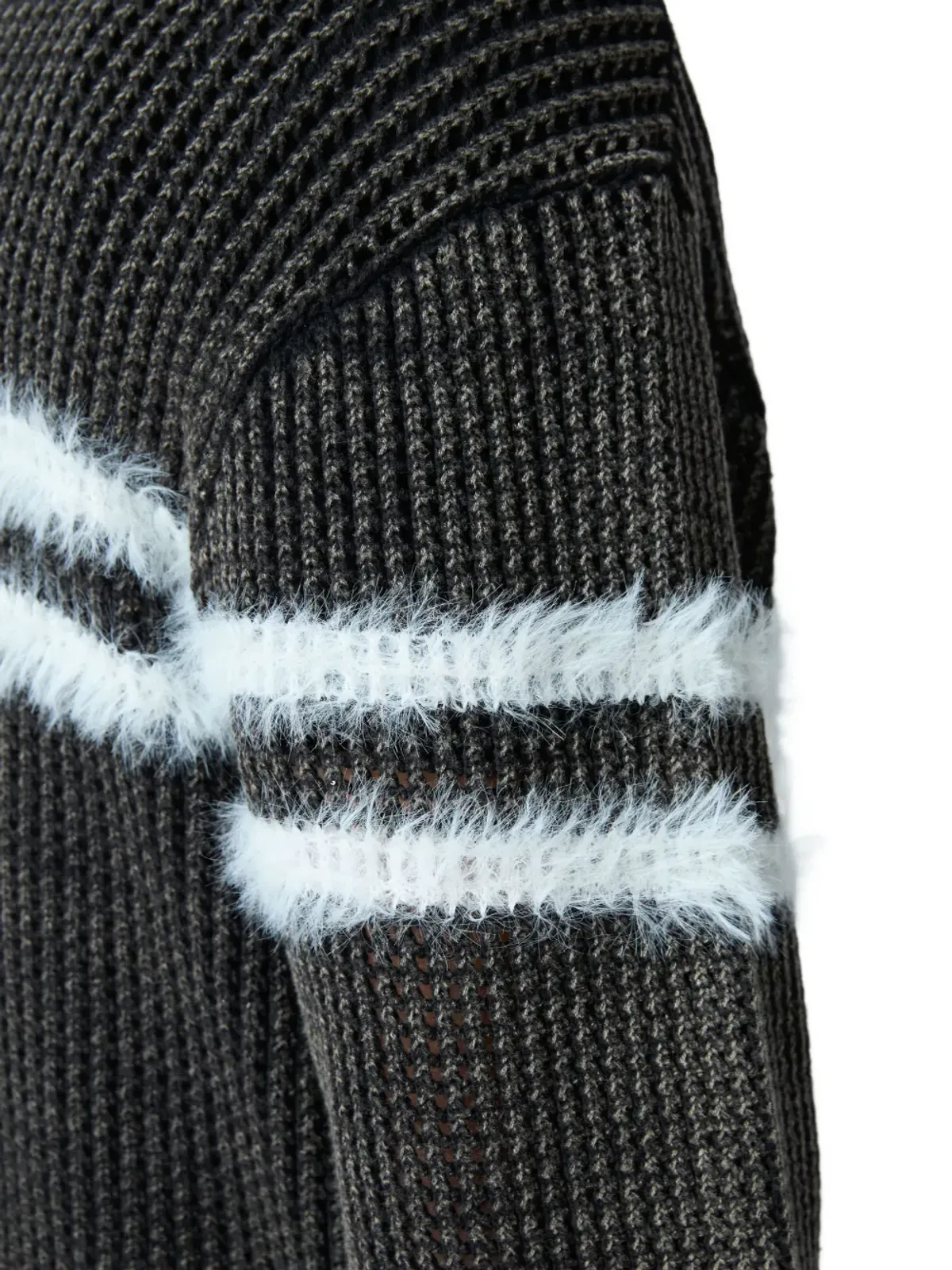 ACHM waffle stripe sweater - 画像4
