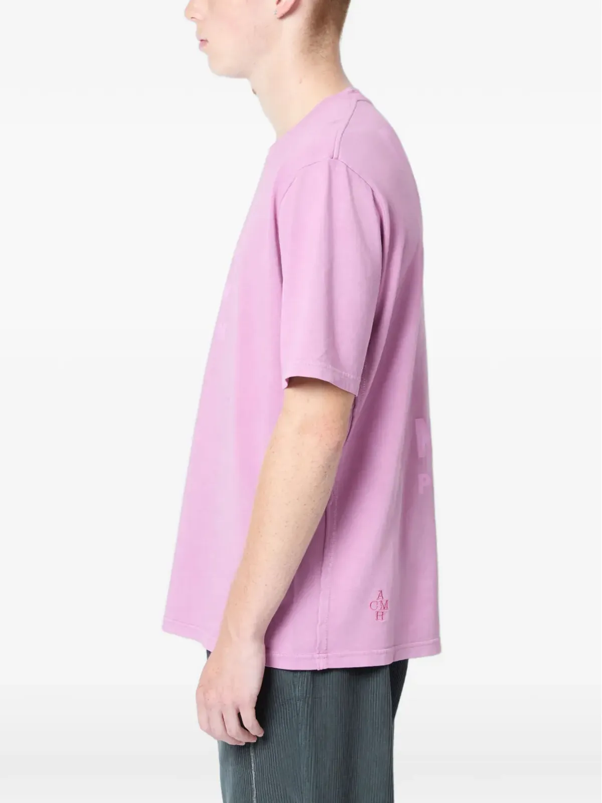 ACHM ロゴモチーフ Tシャツ ピンク - 画像2