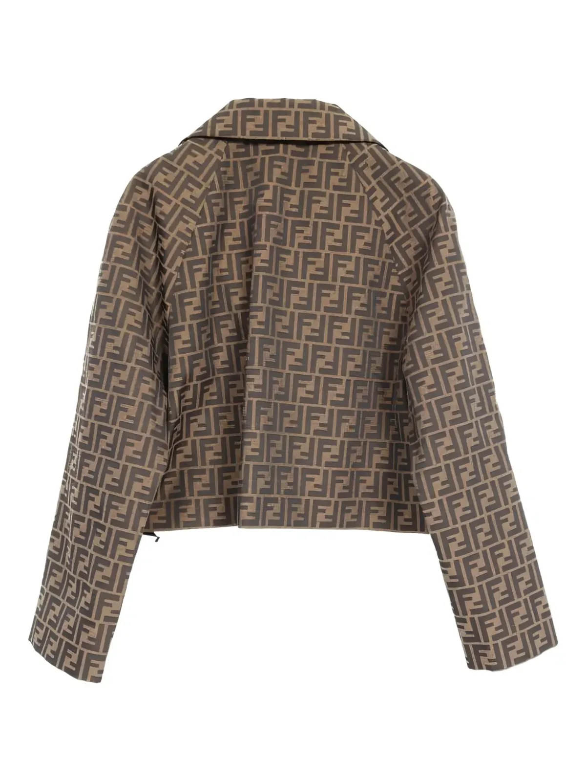 Fendi Pre-Owned zucca柄クリスタル装飾ジャケット - Brown - 画像2