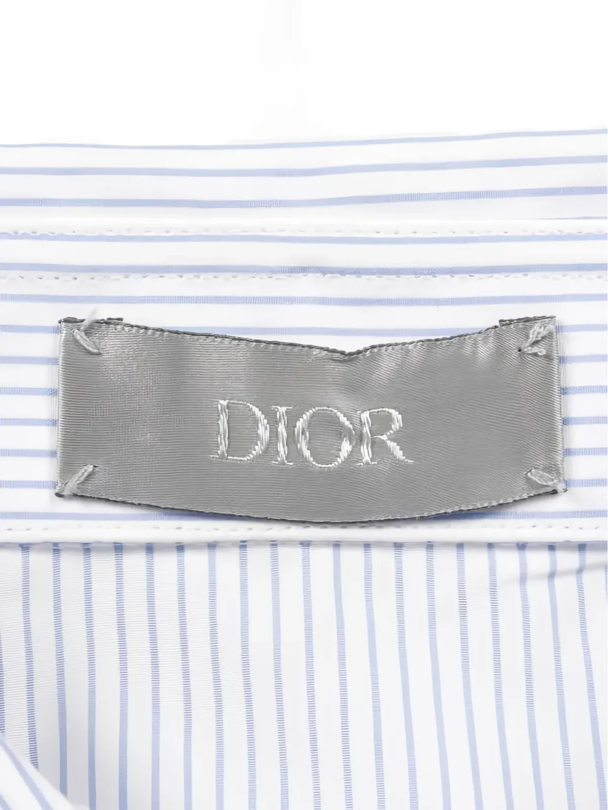 Christian Dior Pre-Owned ストライプロゴ刺繍シャツ - 画像3