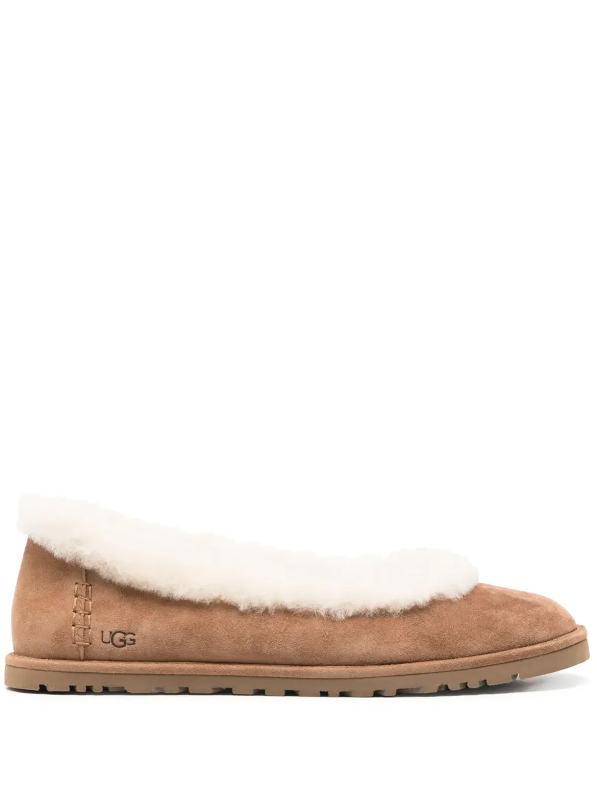 UGG ファー付きフラットシューズ - 画像1
