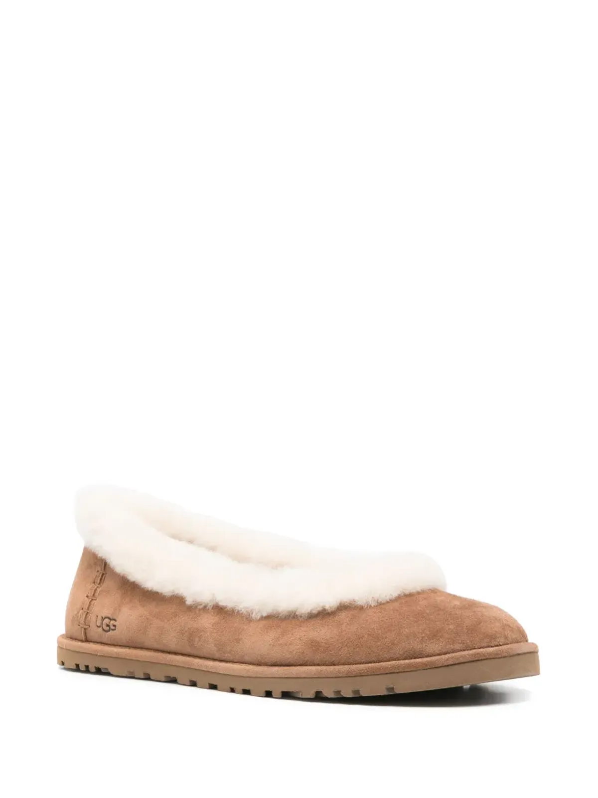 UGG ファー付きフラットシューズ - 画像2