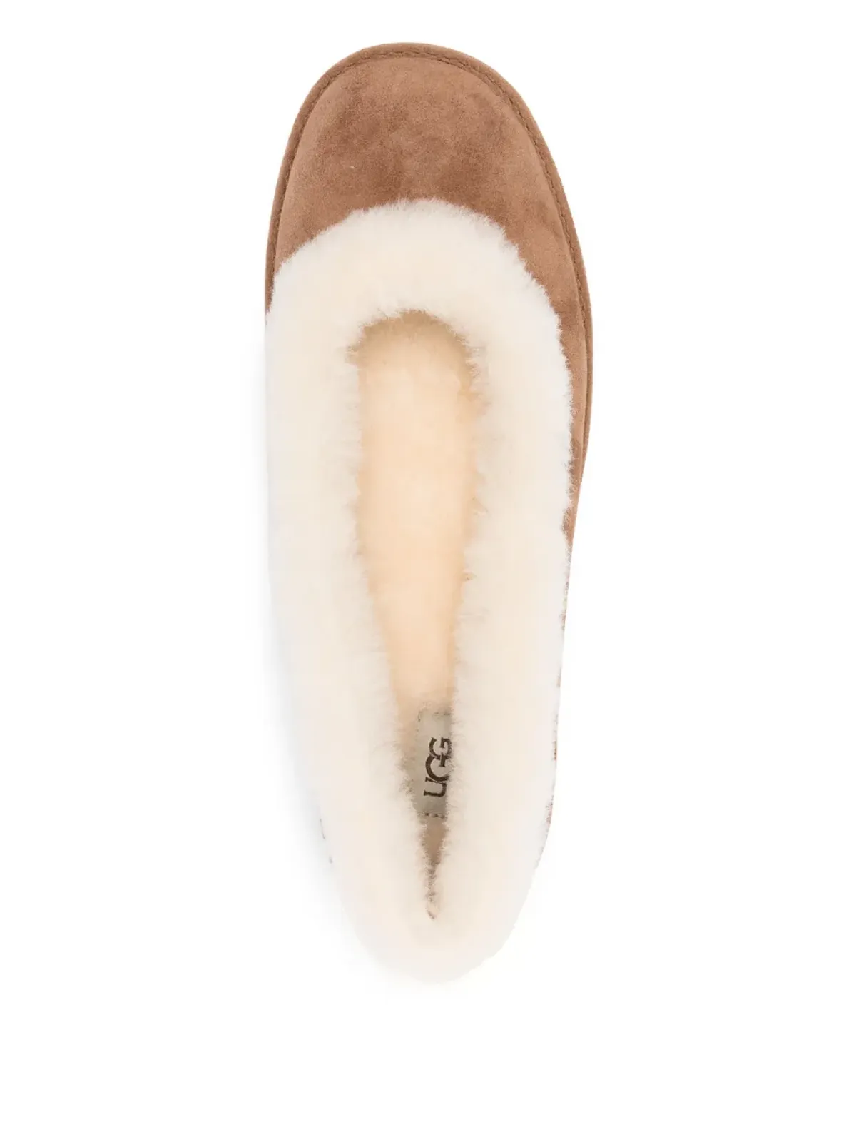 UGG ファー付きフラットシューズ - 画像4