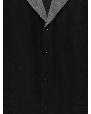 Romeo Gigli Pre-Owned 1990年代 コントラスト・ラペル スーツ - ブラック - サムネイル3