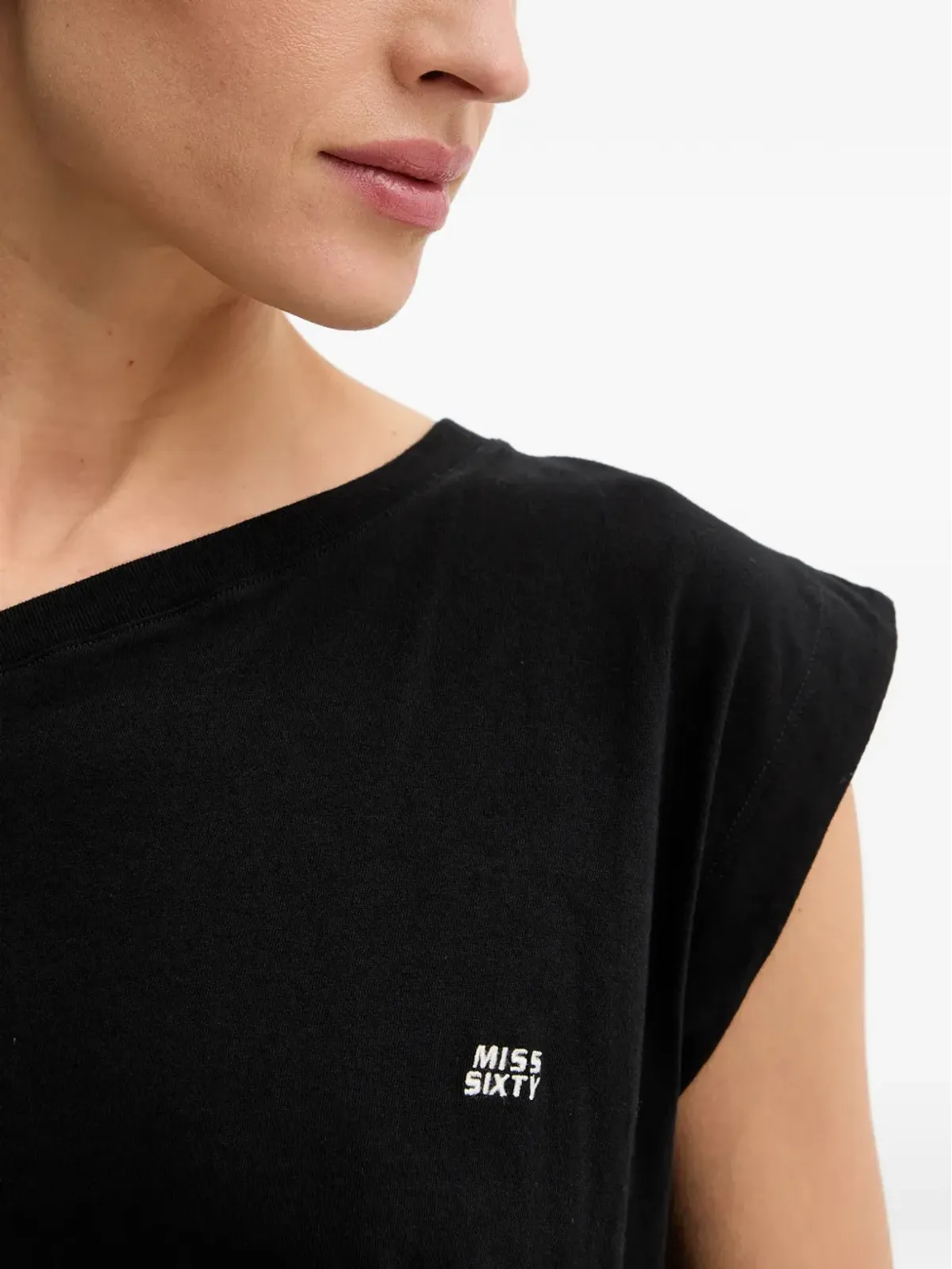 Miss Sixty オフショルダーTシャツ ブラック - 画像5