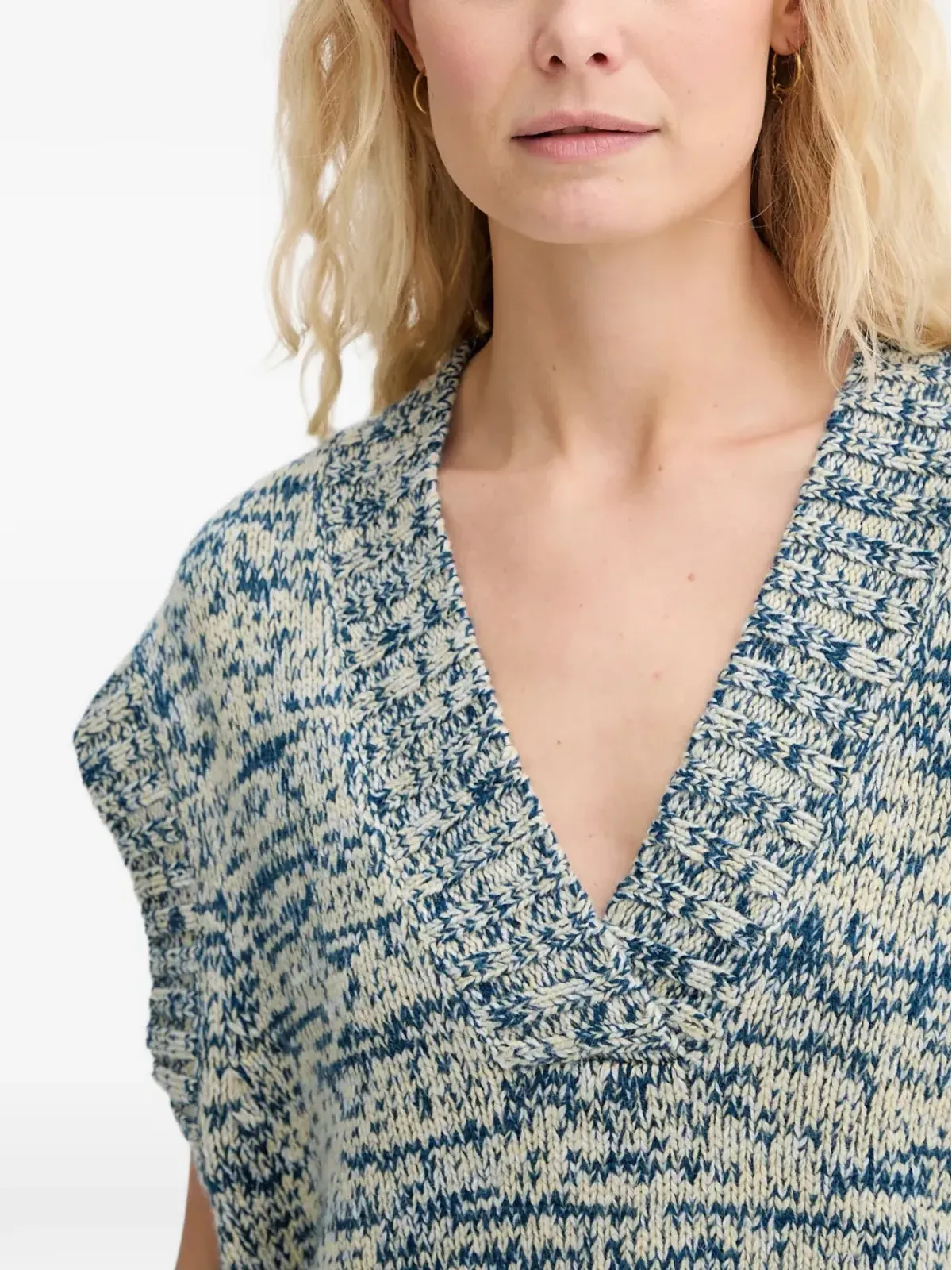 MUNTHE Arazza V-neck vest - Blue - 画像4