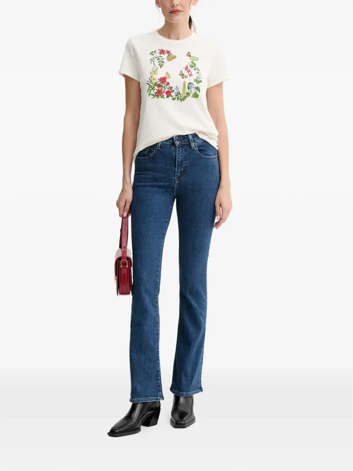 Levi's 725 ハイライズ ブーツカットジーンズ - ブルー - 画像2